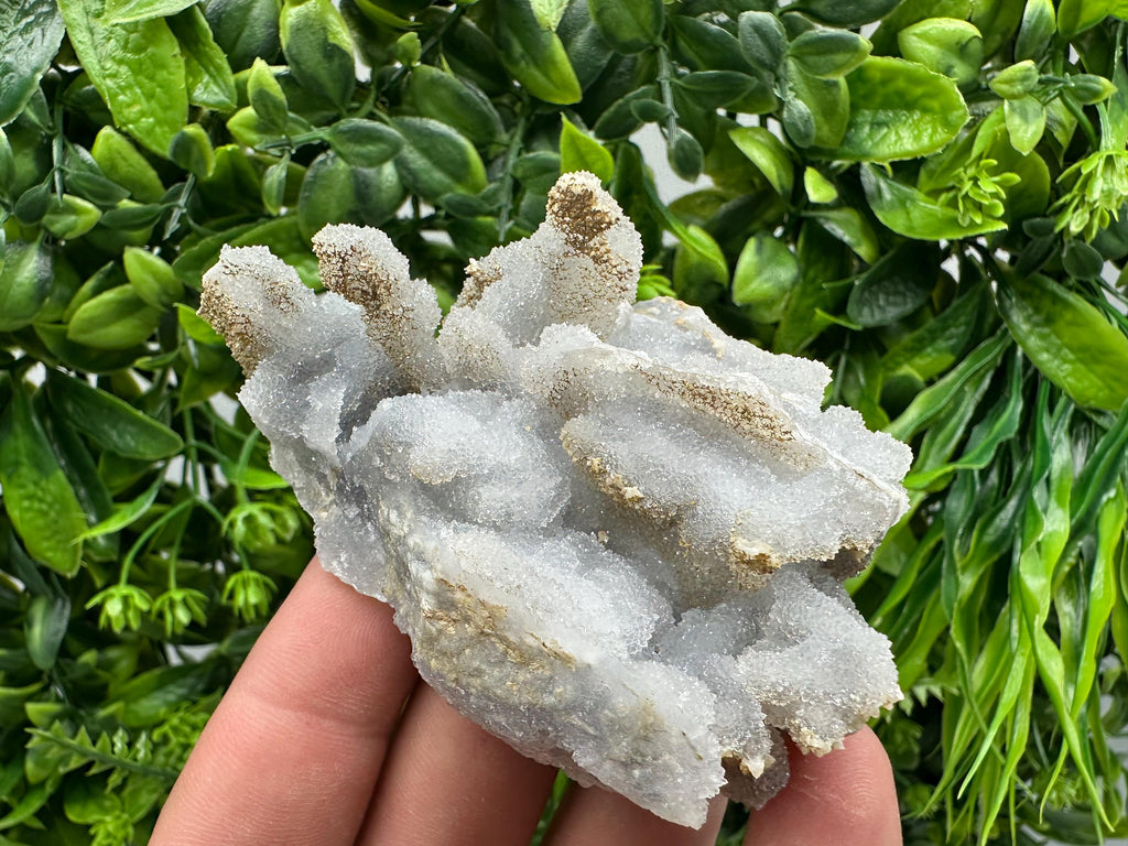 Blue Chalcedony Quartz with Chlorite Inclusions: Krushev Dol Mine Crystal