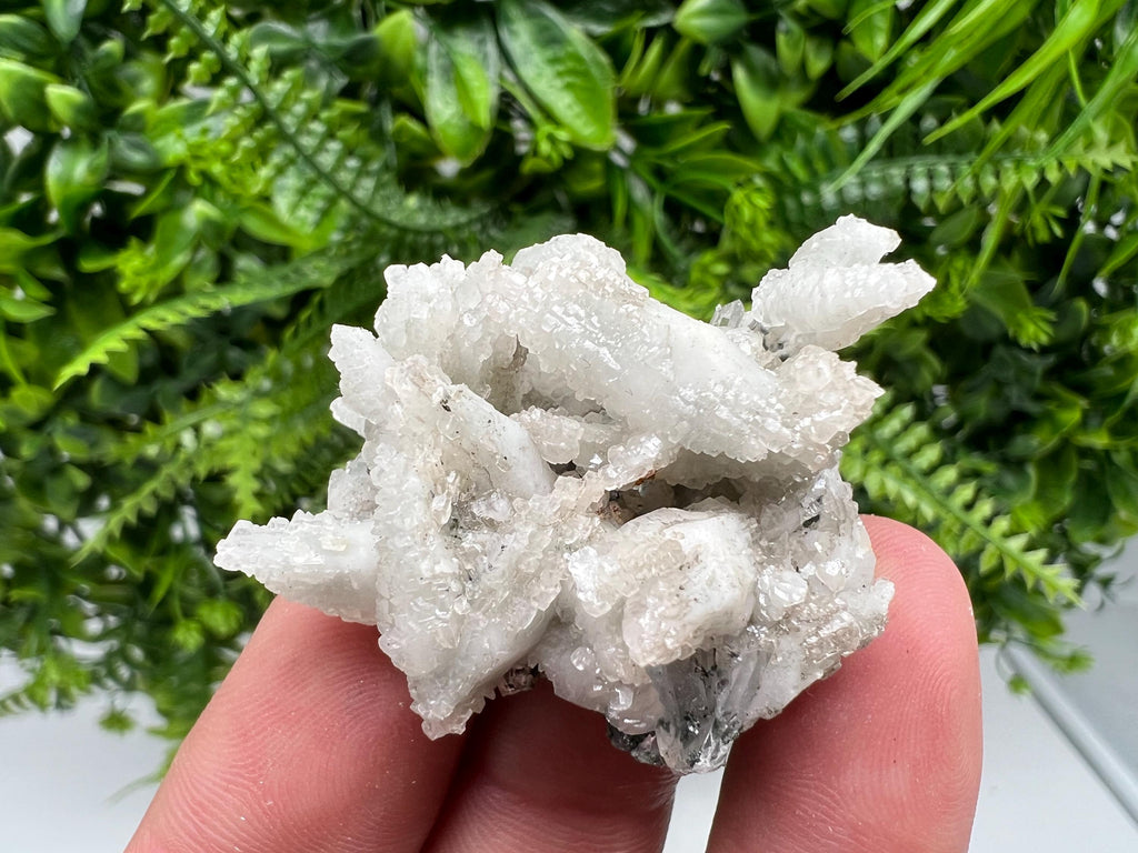 Calcite on Quartz Mineral Specimen, Borieva Mine, Bulgaria