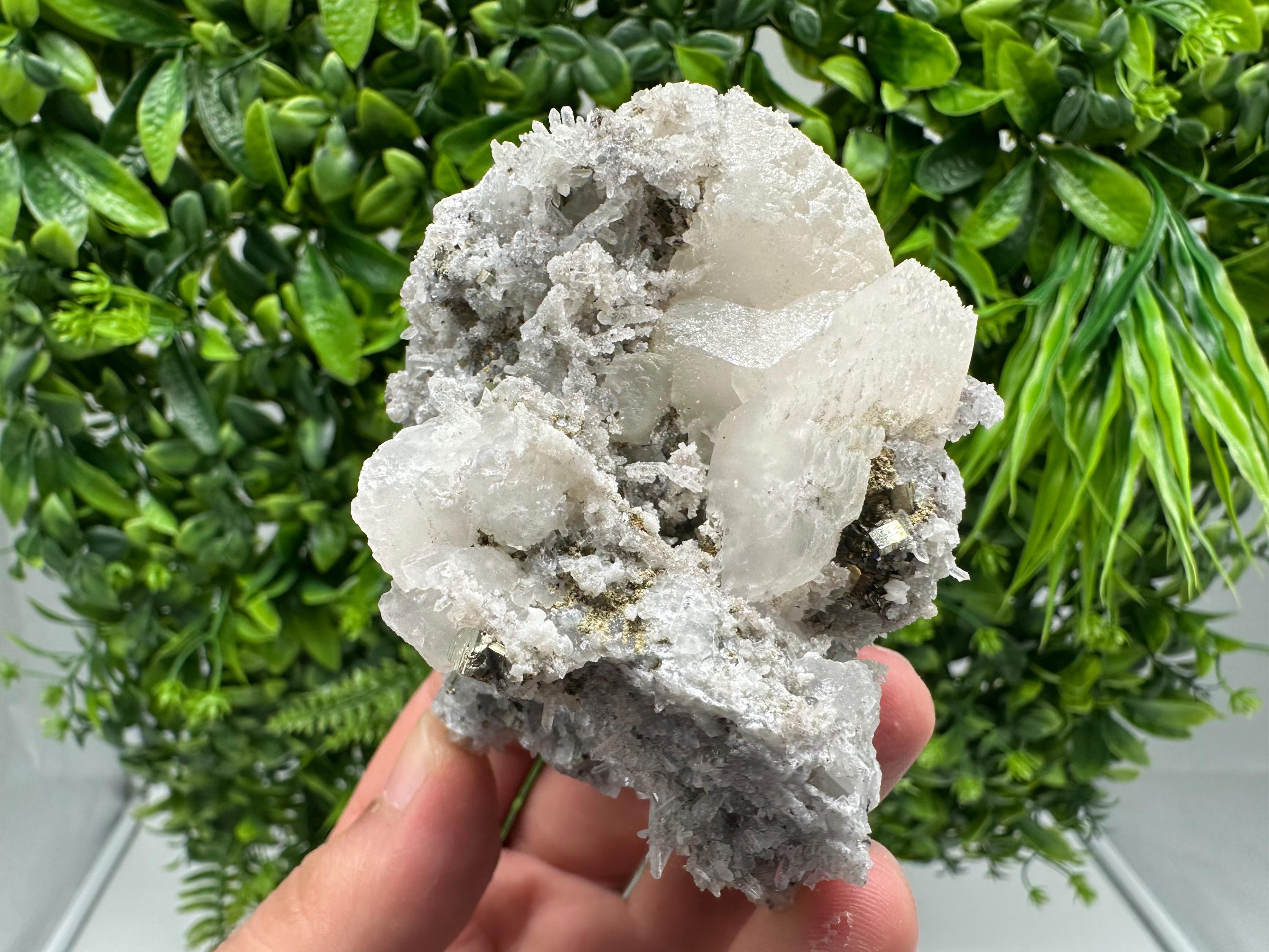 Stunning Pyrite on Quartz,Calcite from Borieva mine,Madan,Bulgaria,natural,collectible mineral specimen,home decor stone,collection crystal