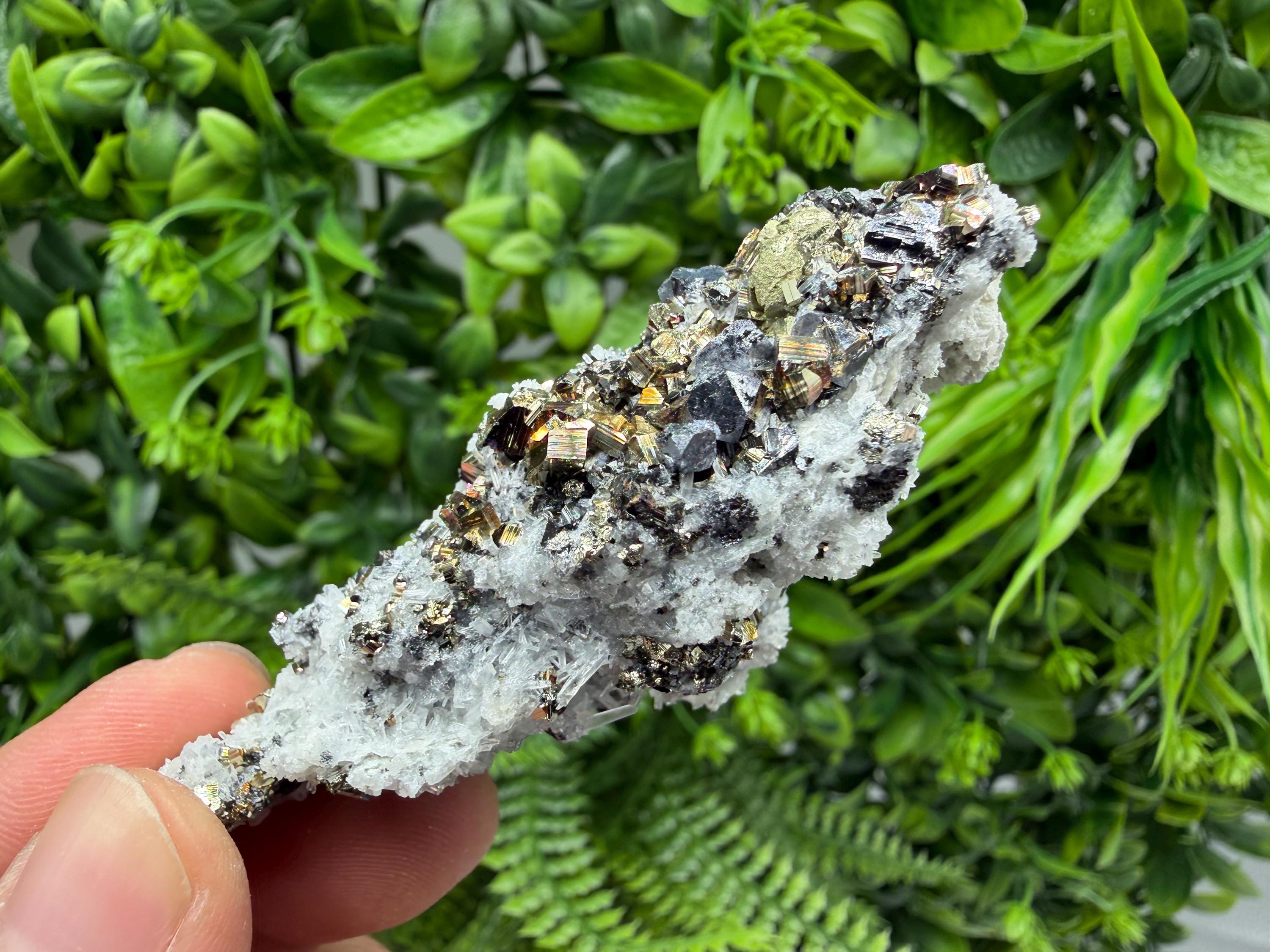 Pyrite Sphalerite Quartz Calcite,Chalcopyrite Mineral Specimen, Krushev dol Mine
