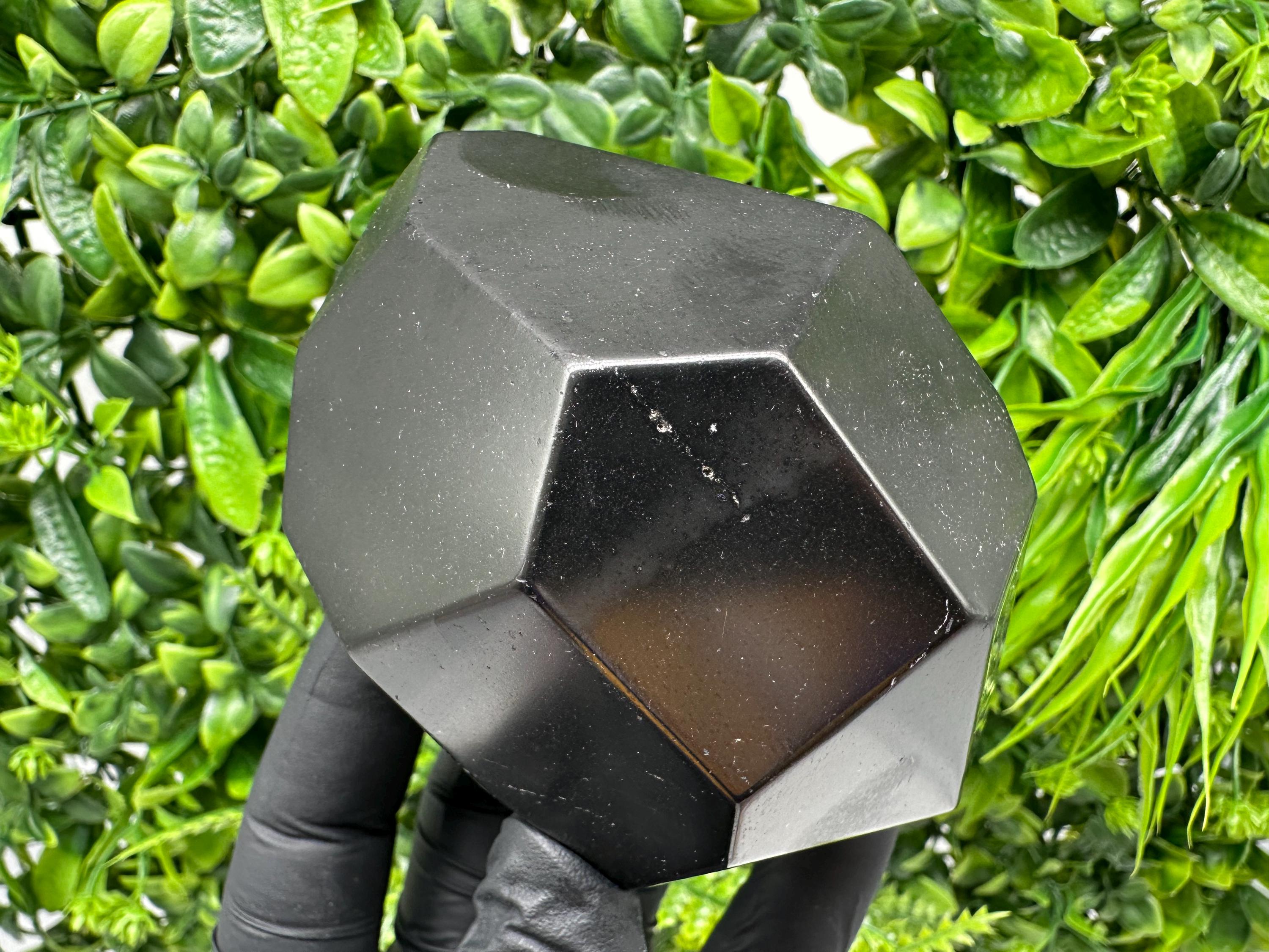 Polished Free-Form Shungite Crystal: EMF Protection Stone