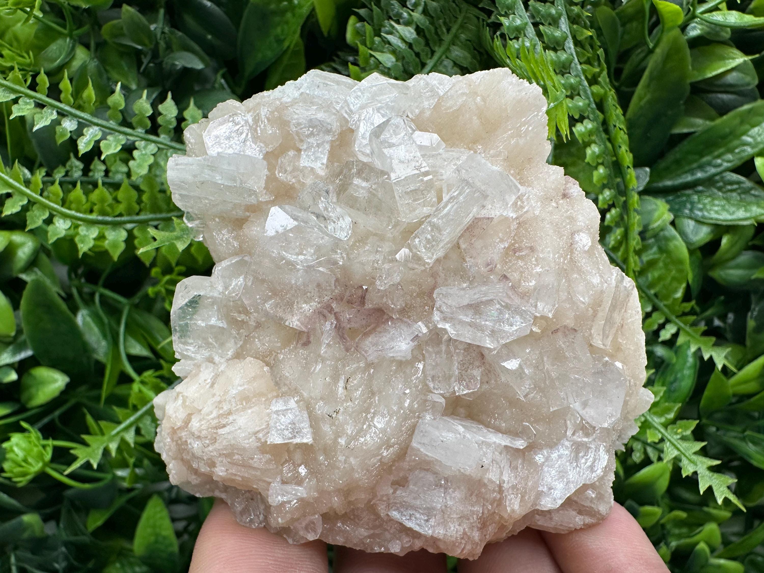 Apophyllite Stilbite on Chalcedony, India Mineral Specimen (9/7/6 cm)