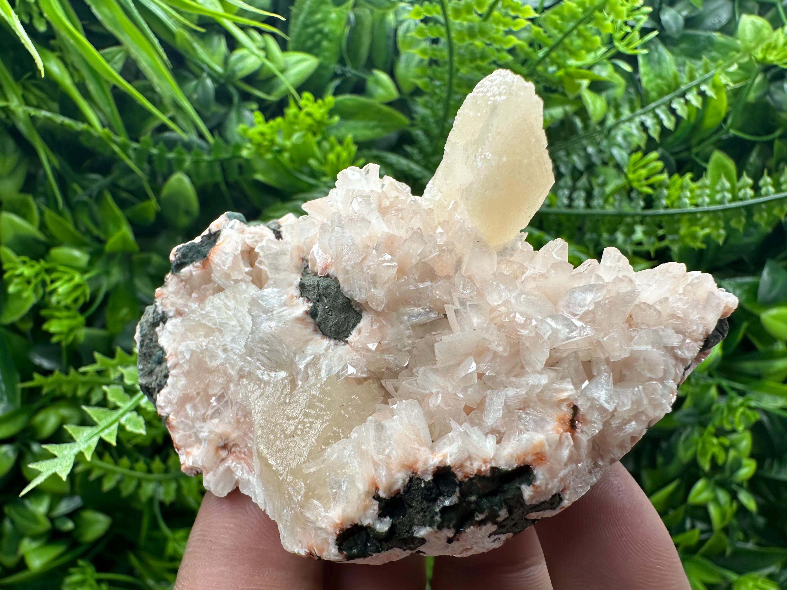 Stilbite on Heulandite Specimen: Natural India Minerals, Rare Crystal