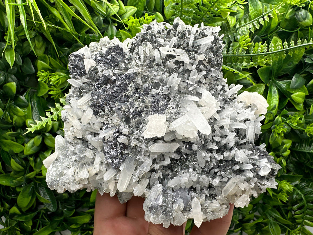 Sphalerite Calcite on Quartz, Borieva Mine Mineral Specimen