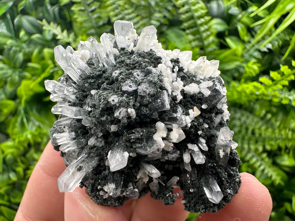 Quartz with Calcite and Chlorite: Borieva Mine, Bulgaria