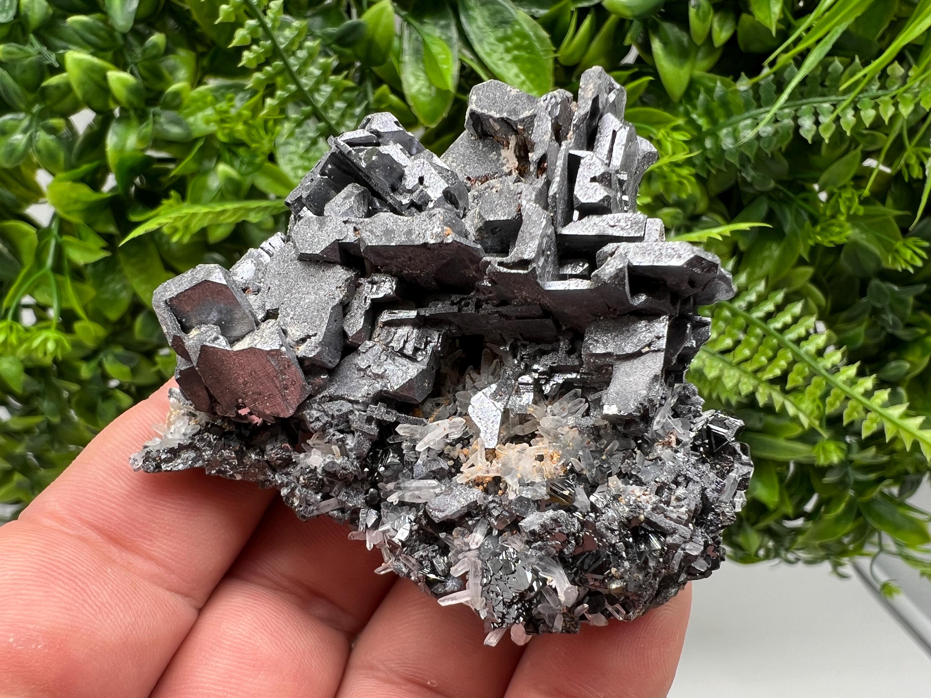 Galena Cluster with Siderite and Quartz: 9th September Mine, Bulgaria