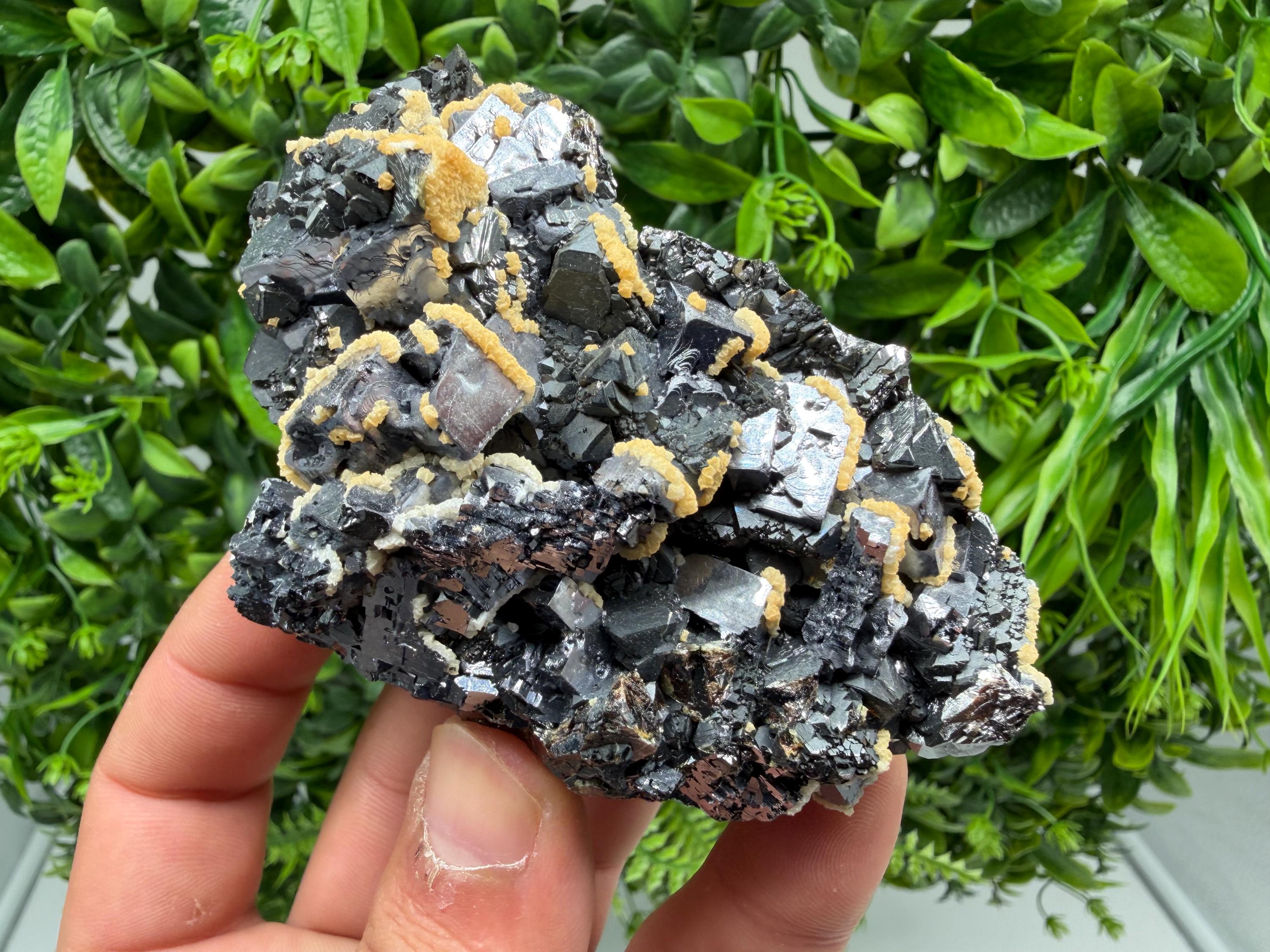 Amazing Galena spinel law on Quartz whit Siderite,from Krushev dol mine,Bulgaria,natural,collection mineral specimen,home decor crystal,souv