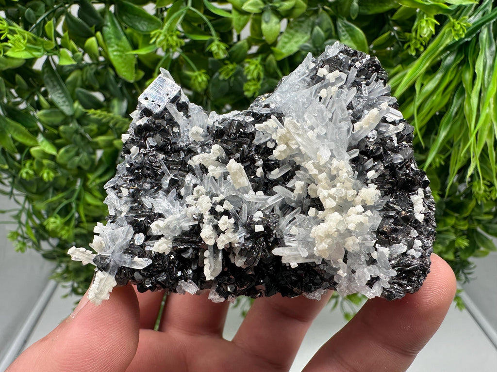 Quartz Calcite Sphalerite Mineral Specimen: Madan Bulgaria Home Decor Stone