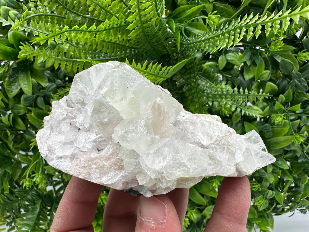 Apophyllite Stilbite on Chalcedony, India Crystal Specimen