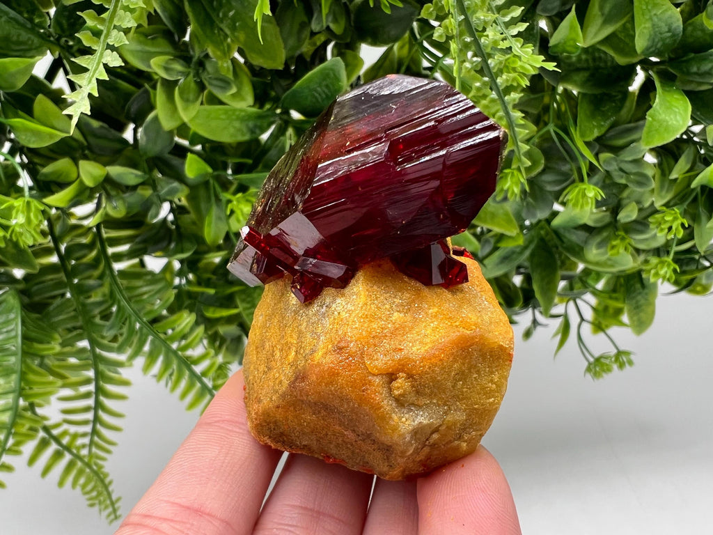 XXL Lab-Grown Pruskite Ruby Crystal on Matrix, Poland