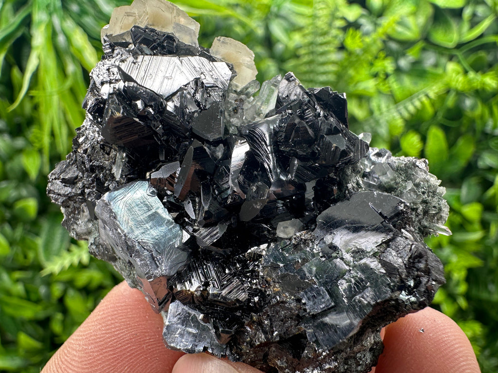 Sphalerite Galena Calcite Cluster, Borieva Mine Mineral Specimen