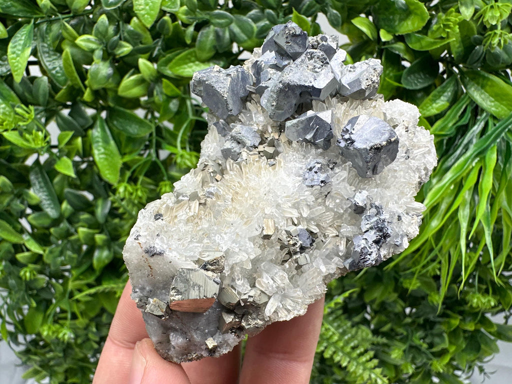 Galena Sphalerite Chalcopyrite Quartz Mineral Specimen: Djurcovo Mine, Bulgaria