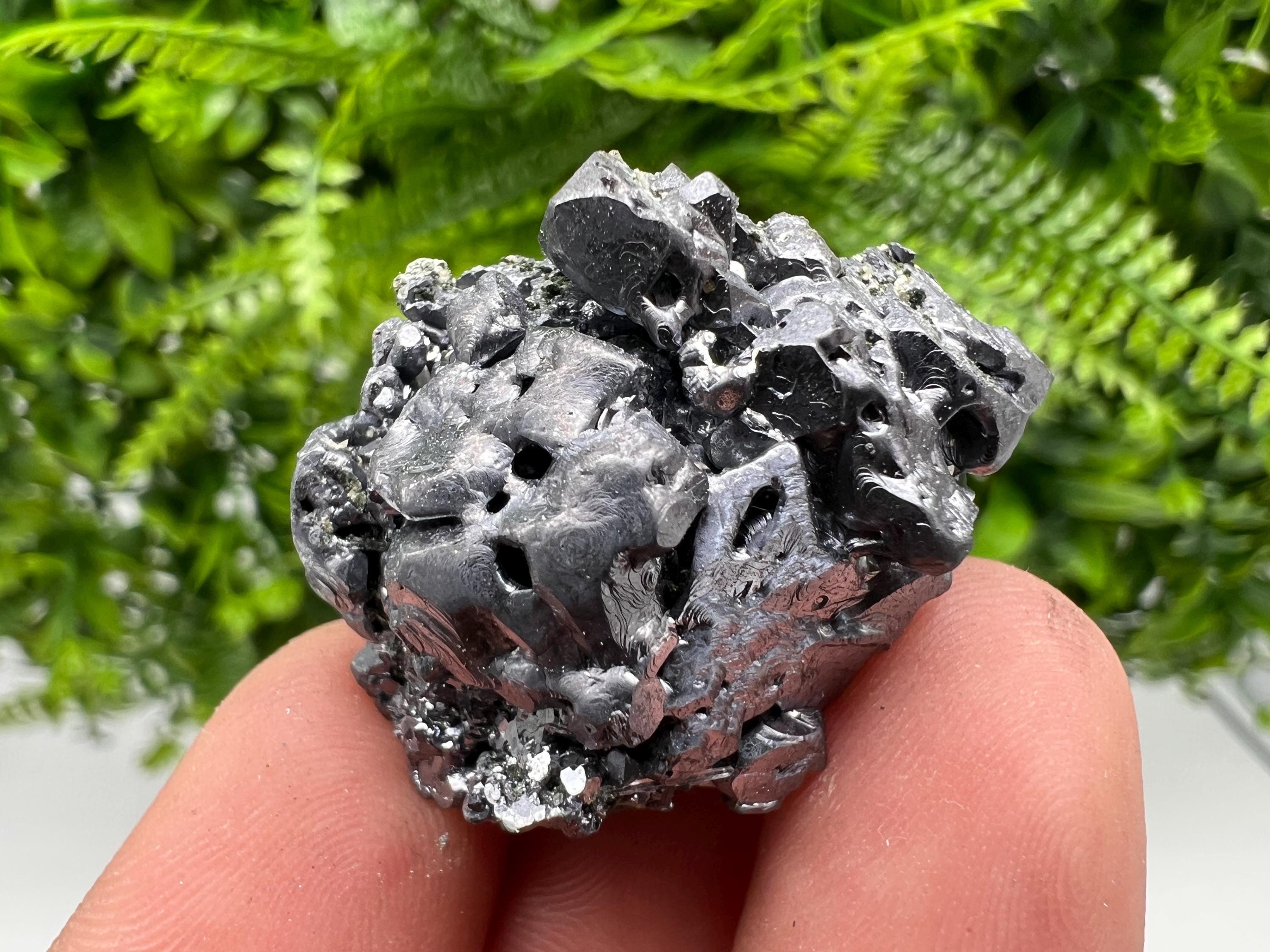 Skeletal Galena on Quartz, Borieva Mine Mineral Specimen