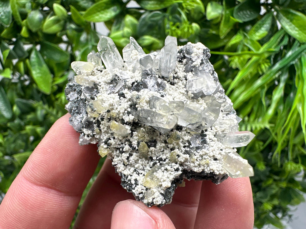 Chlorite Epidote Quartz Mineral Specimen, Bulgaria Home Decor Stone