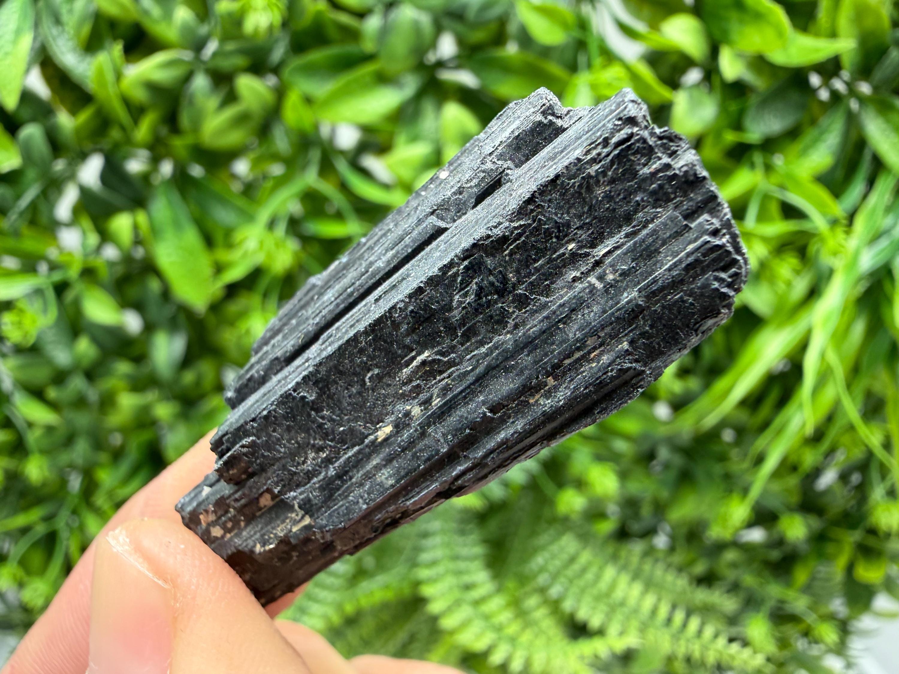 Natural Black Tourmaline Crystal – Raw Protective Stone, Healing Crystal, Grounding Mineral Gift