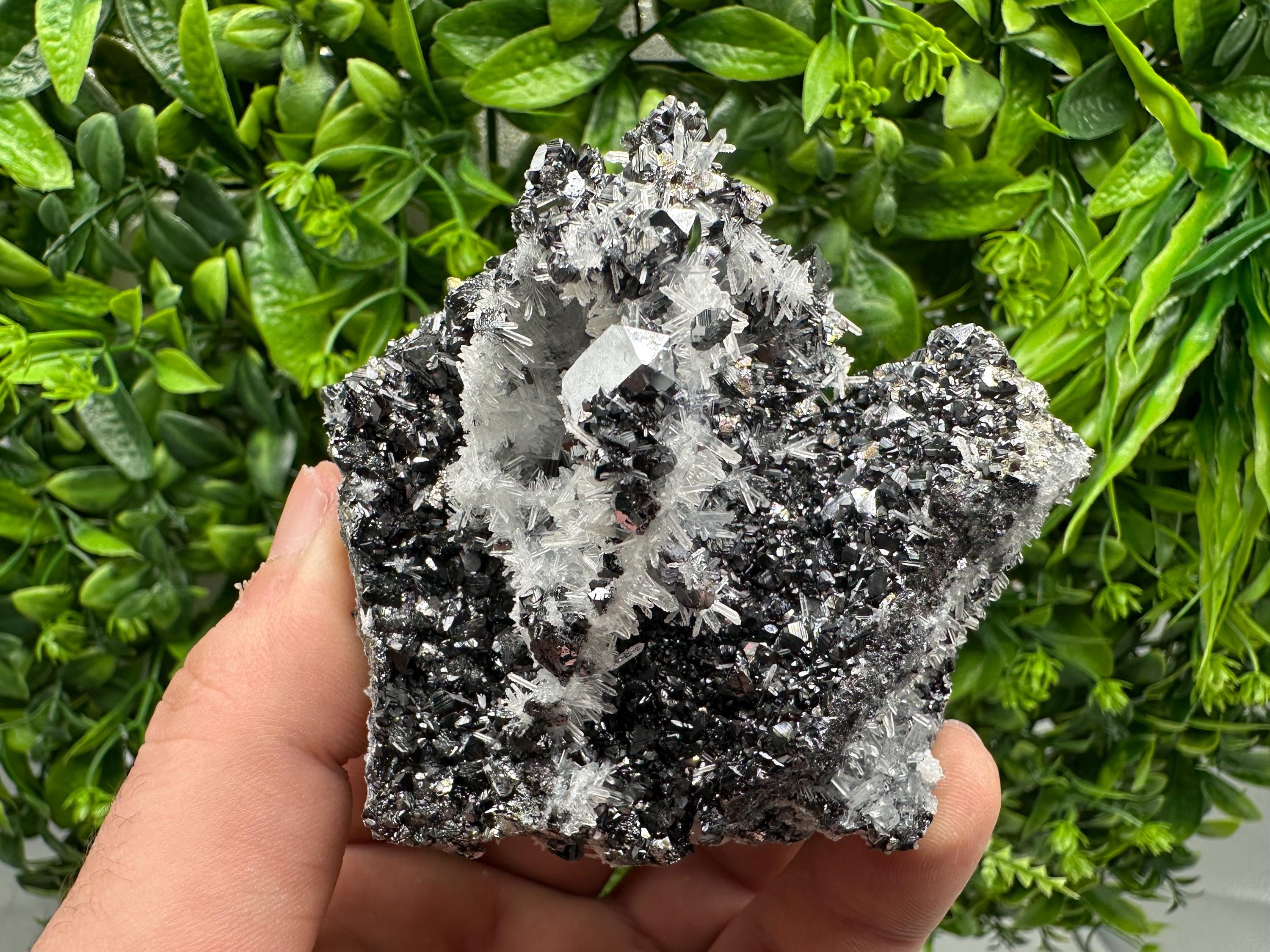 Melted Galena Sphalerite Calcite Pyrite Quartz Mineral Specimen, Borieva Mine Souvenir Crystal Home Decor