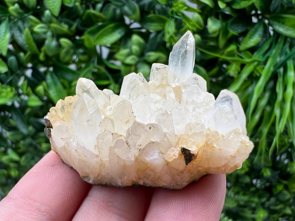 Bulgarian Quartz Mineral Specimen: Iron Oxide Limonite Inclusion