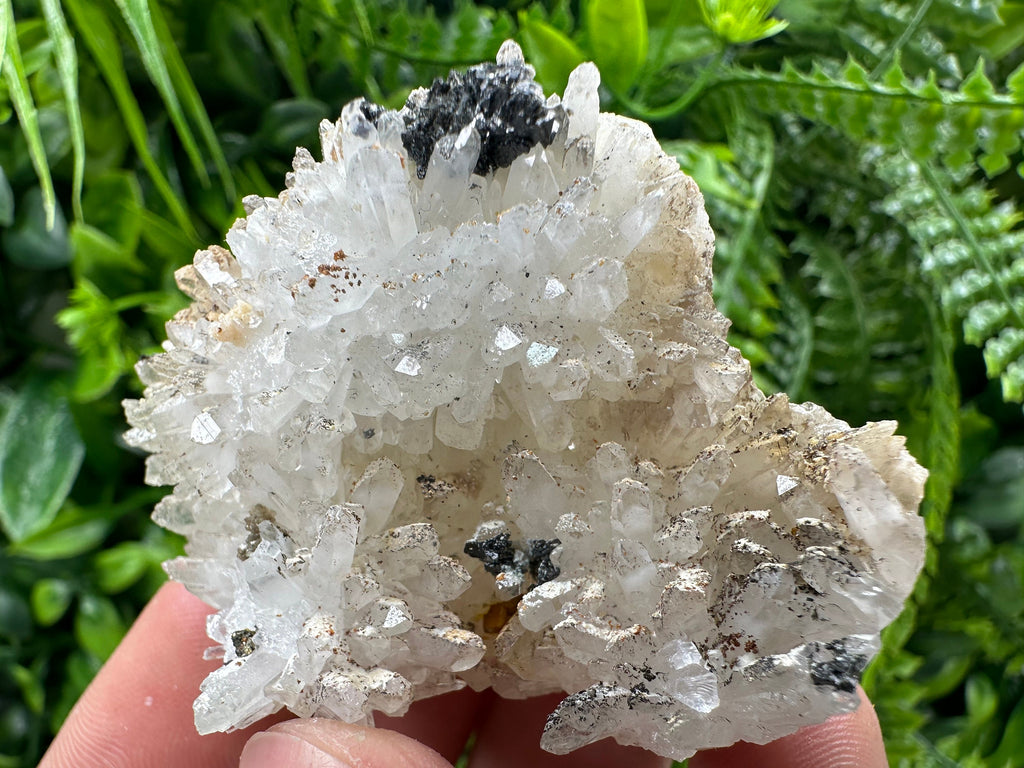 Quartz with Chalcopyrite and Sphalerite, Natural Minerals Home Decor Stone