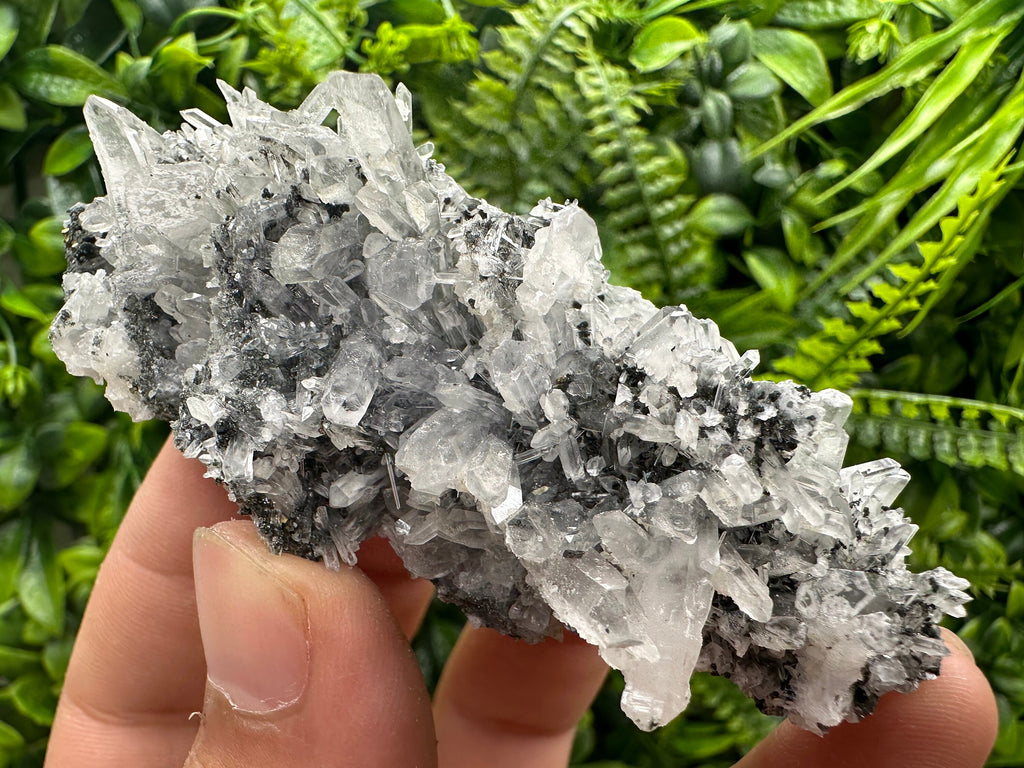 Quartz with Calcite and Chlorite: Natural Crystal Souvenir