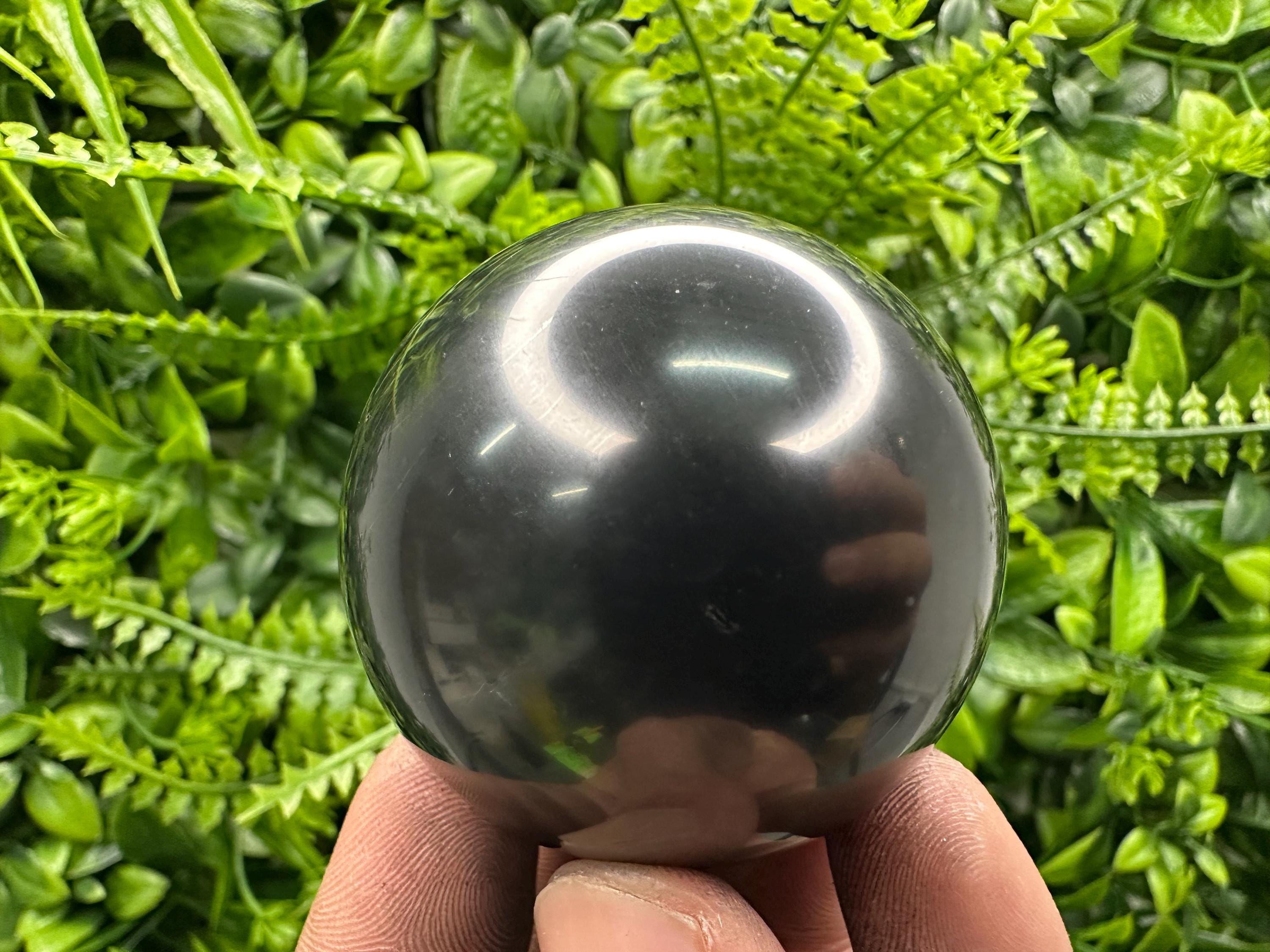Shungite Sphere 5cm: Polished EMF Protection Crystal