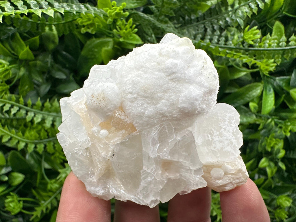 Apophyllite Stilbite on Chalcedony, Natural Crystal Mineral Specimen
