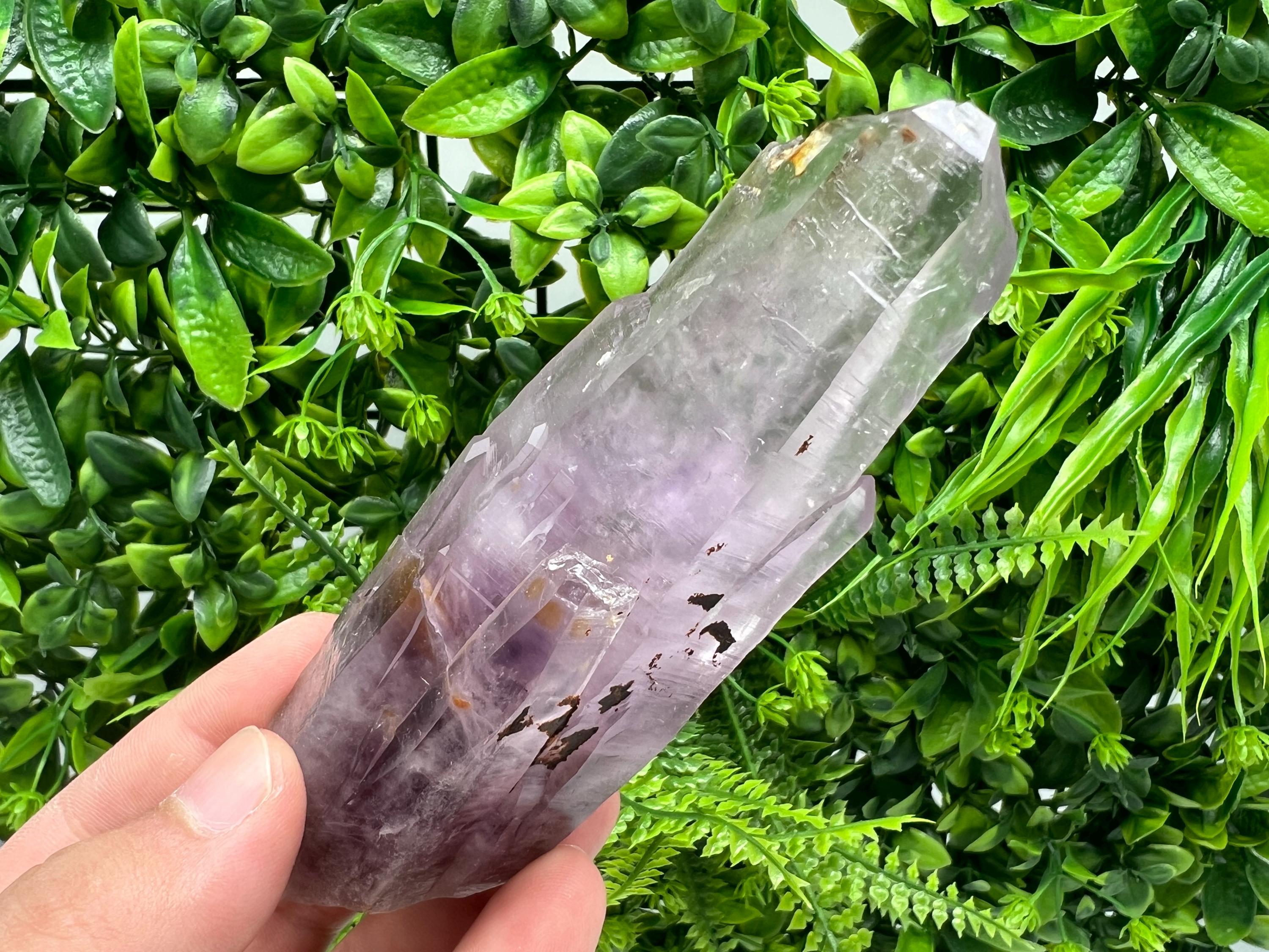LARGE Amethyst Phantom whit Cerusite, natural minerals souvenir crystal,collectors specimen,rare crystal,rare Amerhyst,gift,souvenir