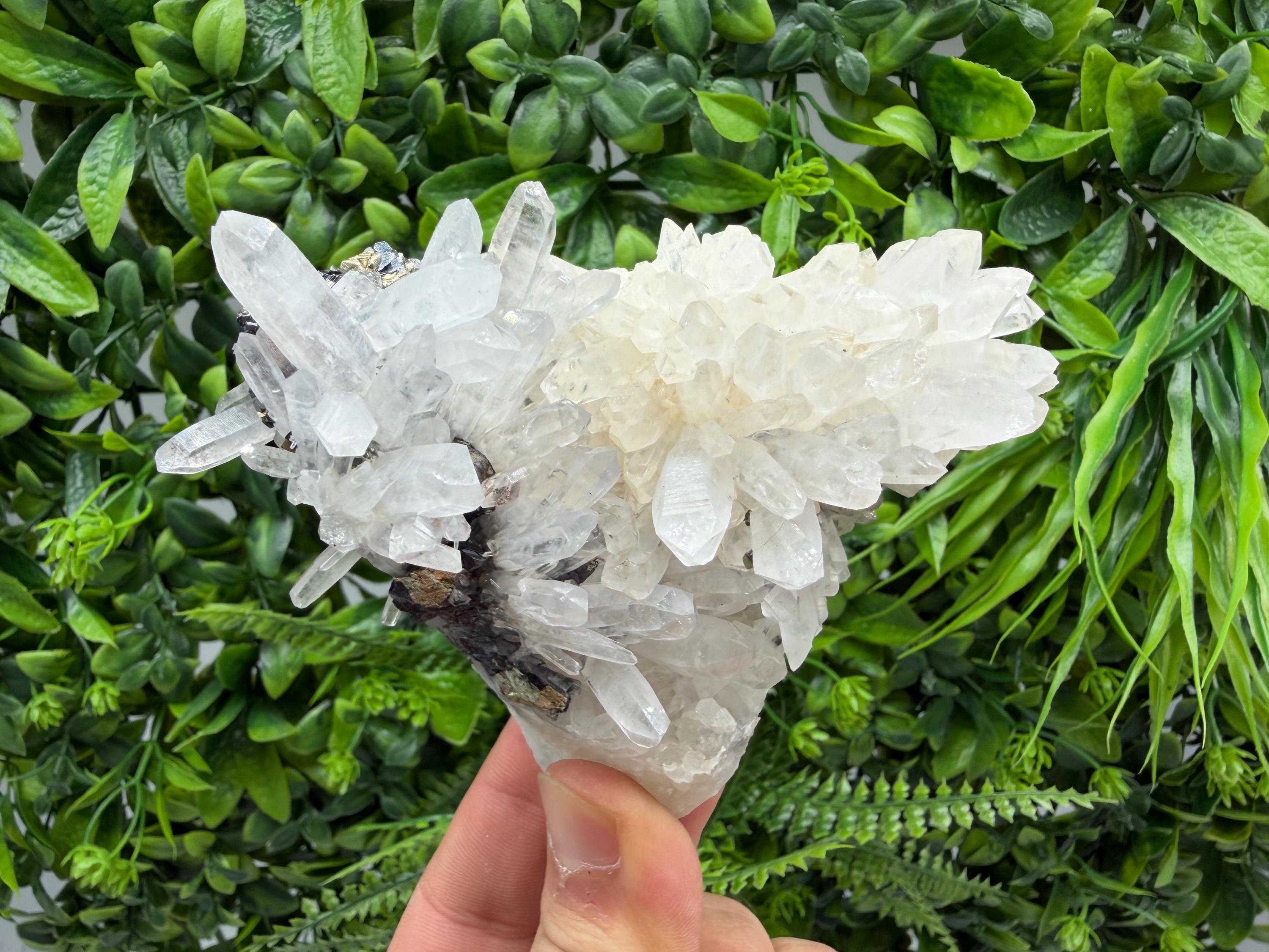 Sphalerite Chalcopyrite on Quartz with Galena, Bulgaria Mineral Specimen