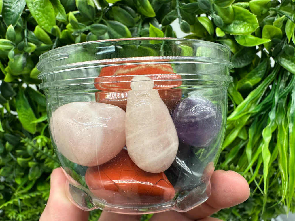 Mixed Tumbled Healing Crystals Set: Polished Raw Stones