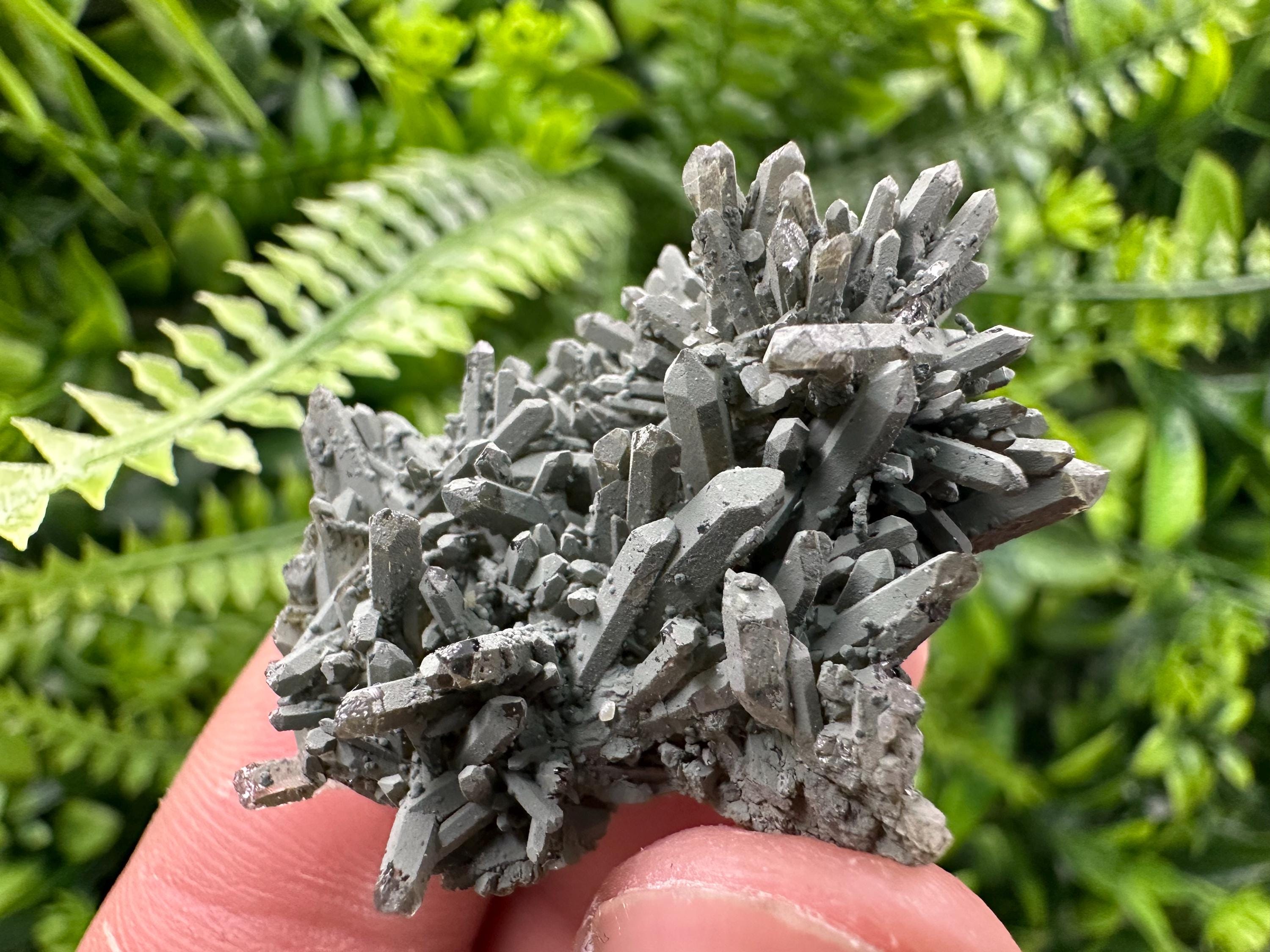 Chlorite Quartz Cluster, Rare Mineral Specimen, Bulgaria