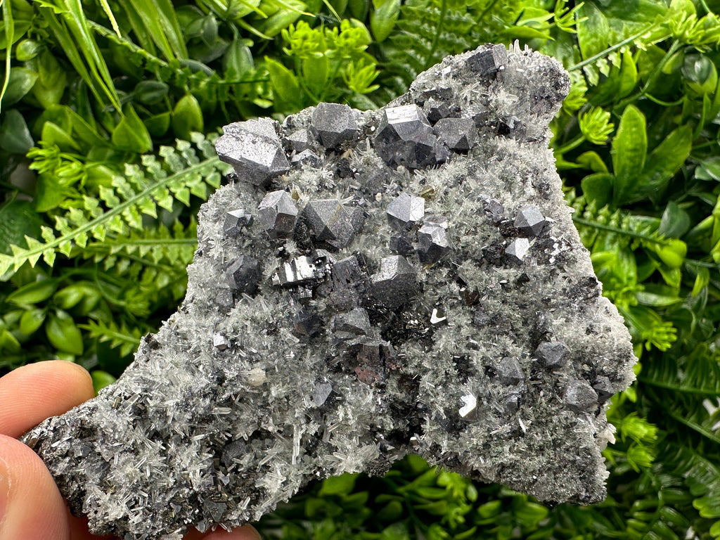 Galena with Sphalerite on Quartz, Bulgaria Mineral Specimen
