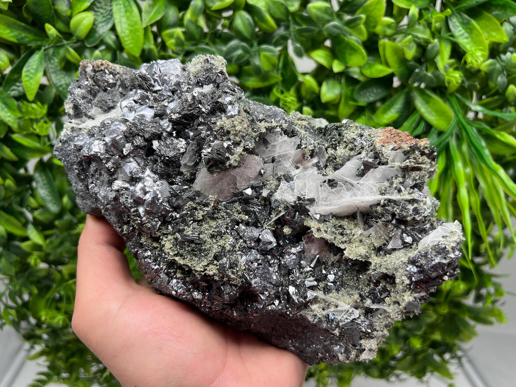Collection Skeleral GALENA on Sphalerite,Calcite,gree Quartz,natural,collectibles mineral specimen,home decor stone,gift,collection specimen
