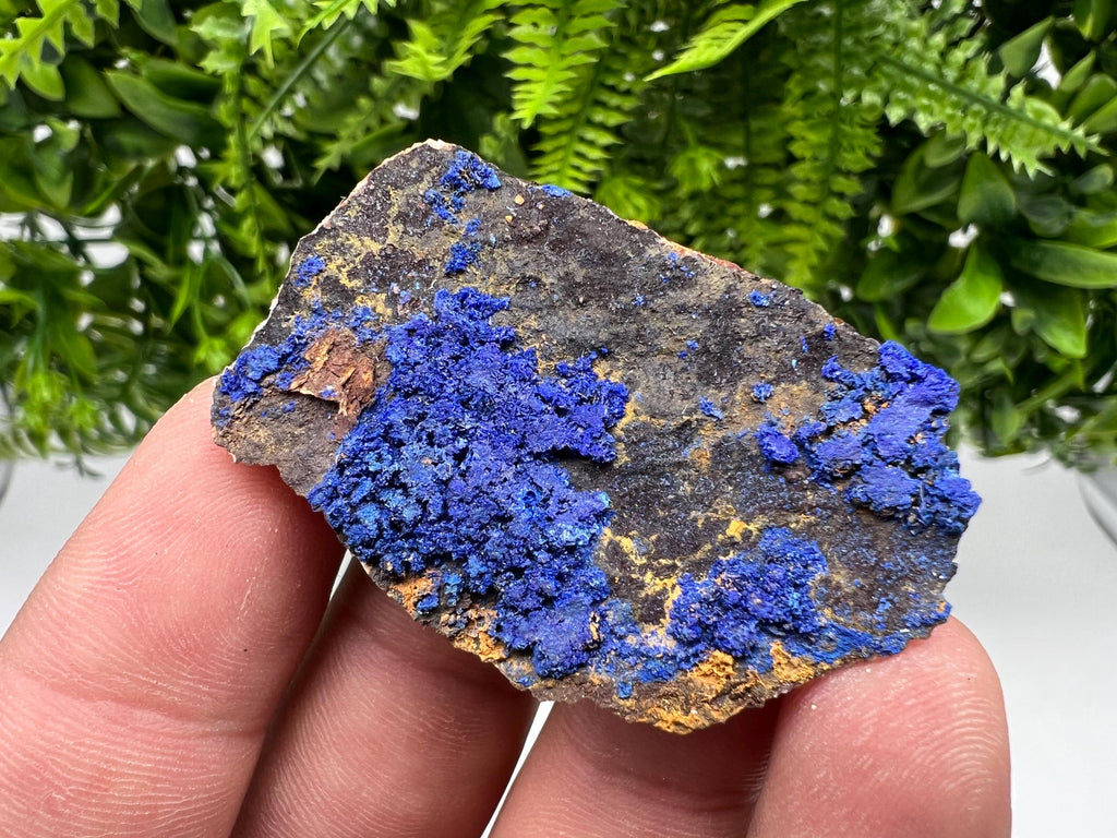 Moroccan Azurite & Malachite Mineral Specimen: Blue Crystal Decor