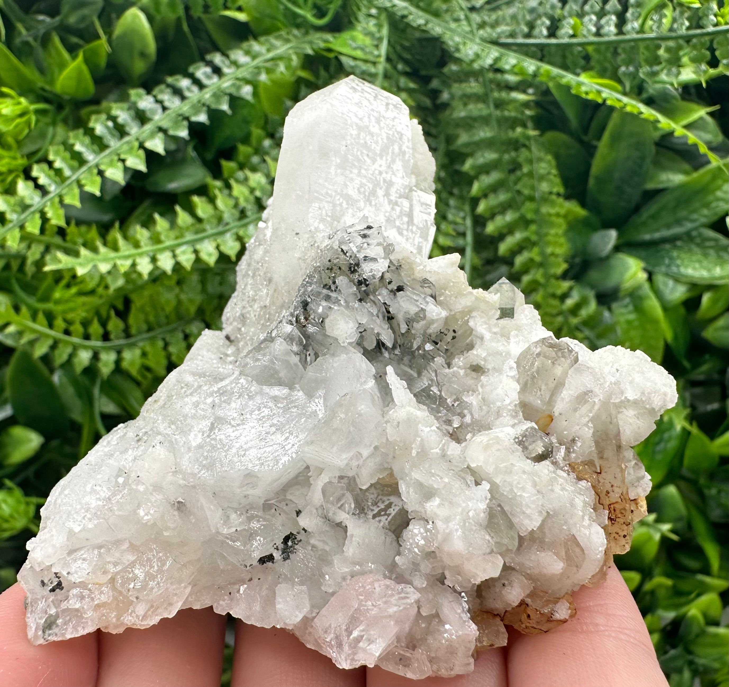 Quartz with Calcite Cluster, Borieva Mine Bulgaria, Home Decor Stone