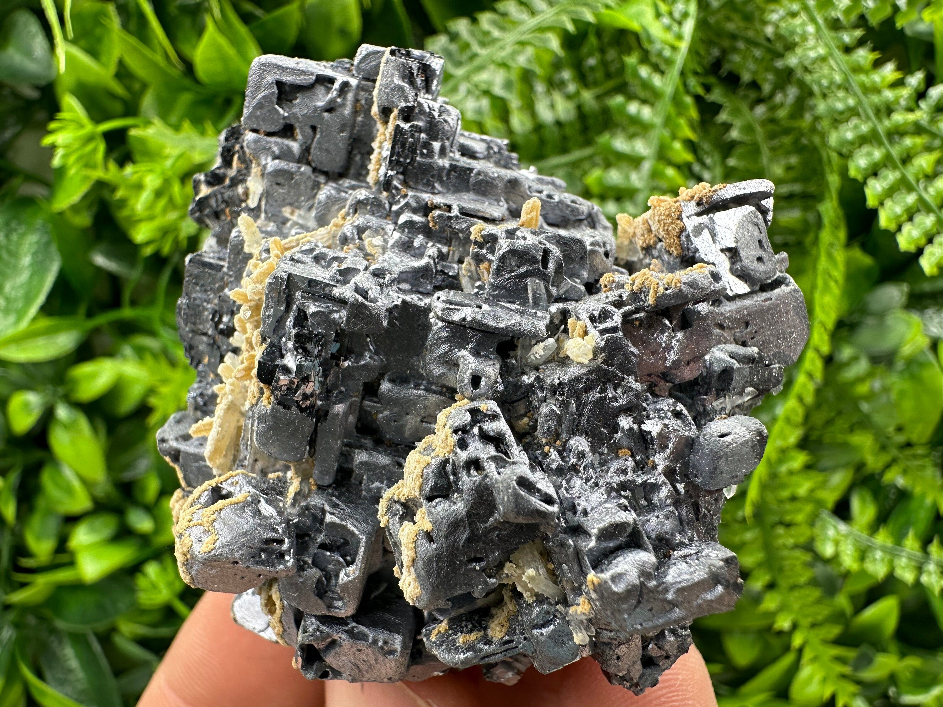 Rare Skeleton Galena Cluster: Natural Crystal Mineral Souvenir