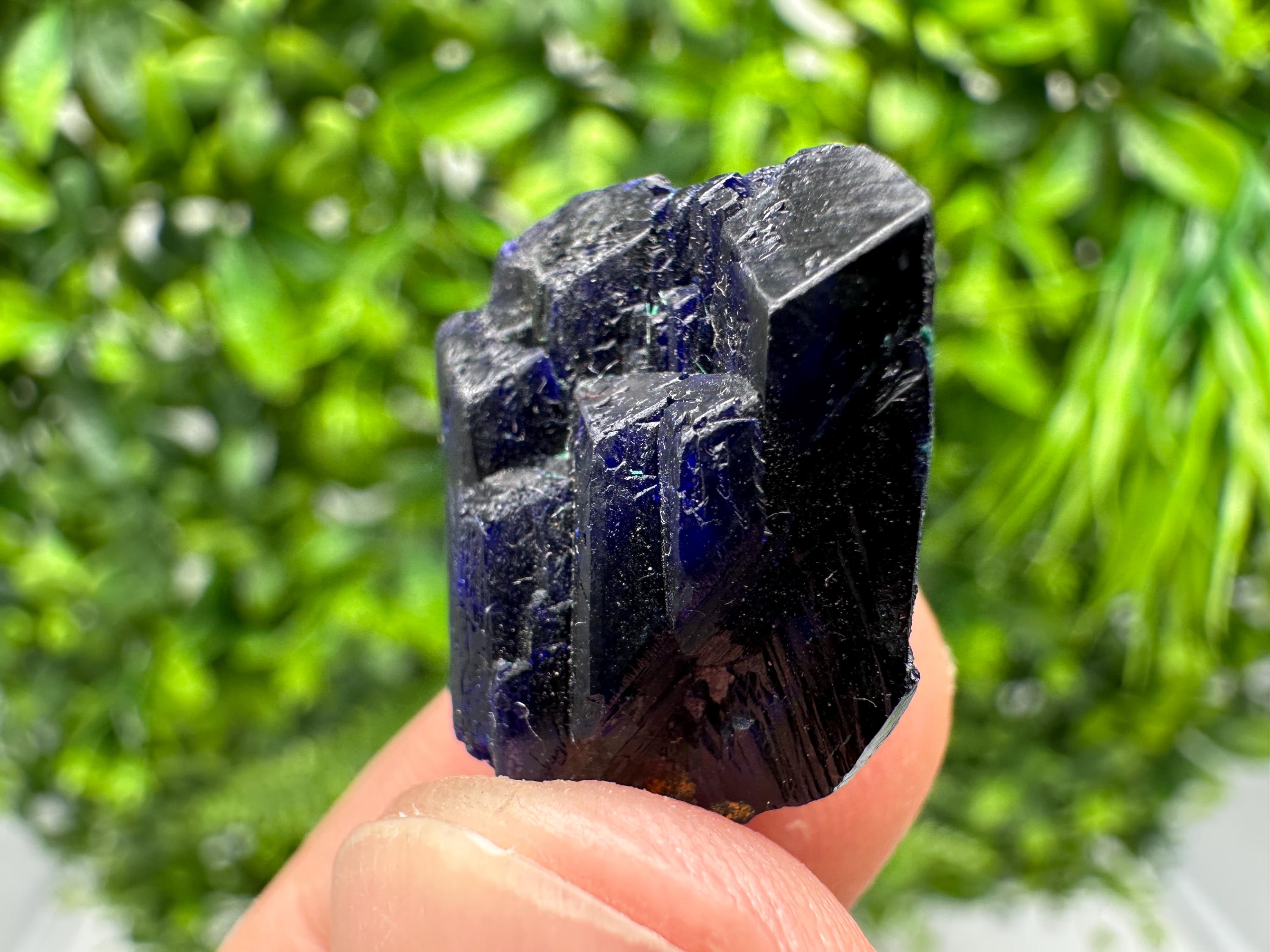 Crystallized Azurite-Kerrouchen,Morocco-Blue Azurite Specimen-High Quality Blue Azurite-Azurite Mineral Specimen, gemmy,lustrous of Azurite