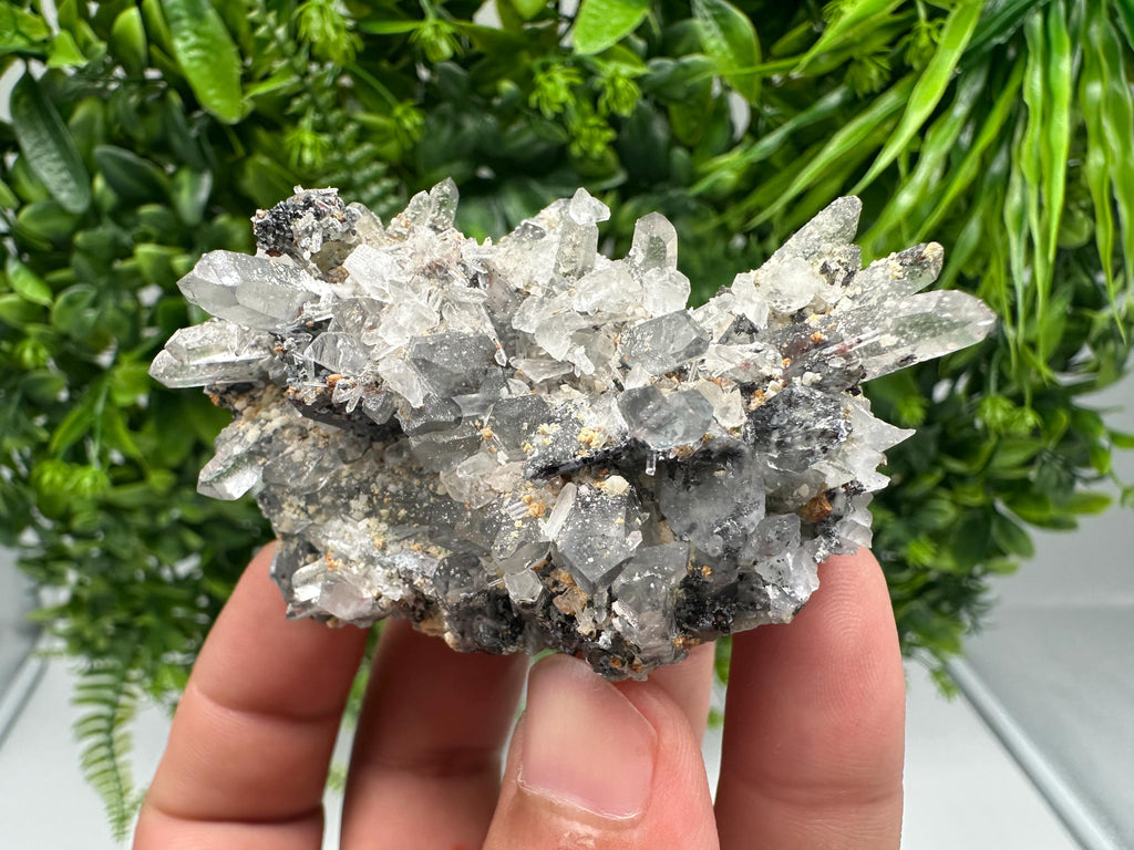 Quartz Siderite Galena Hematite Mineral Specimen, Home Decor Crystal