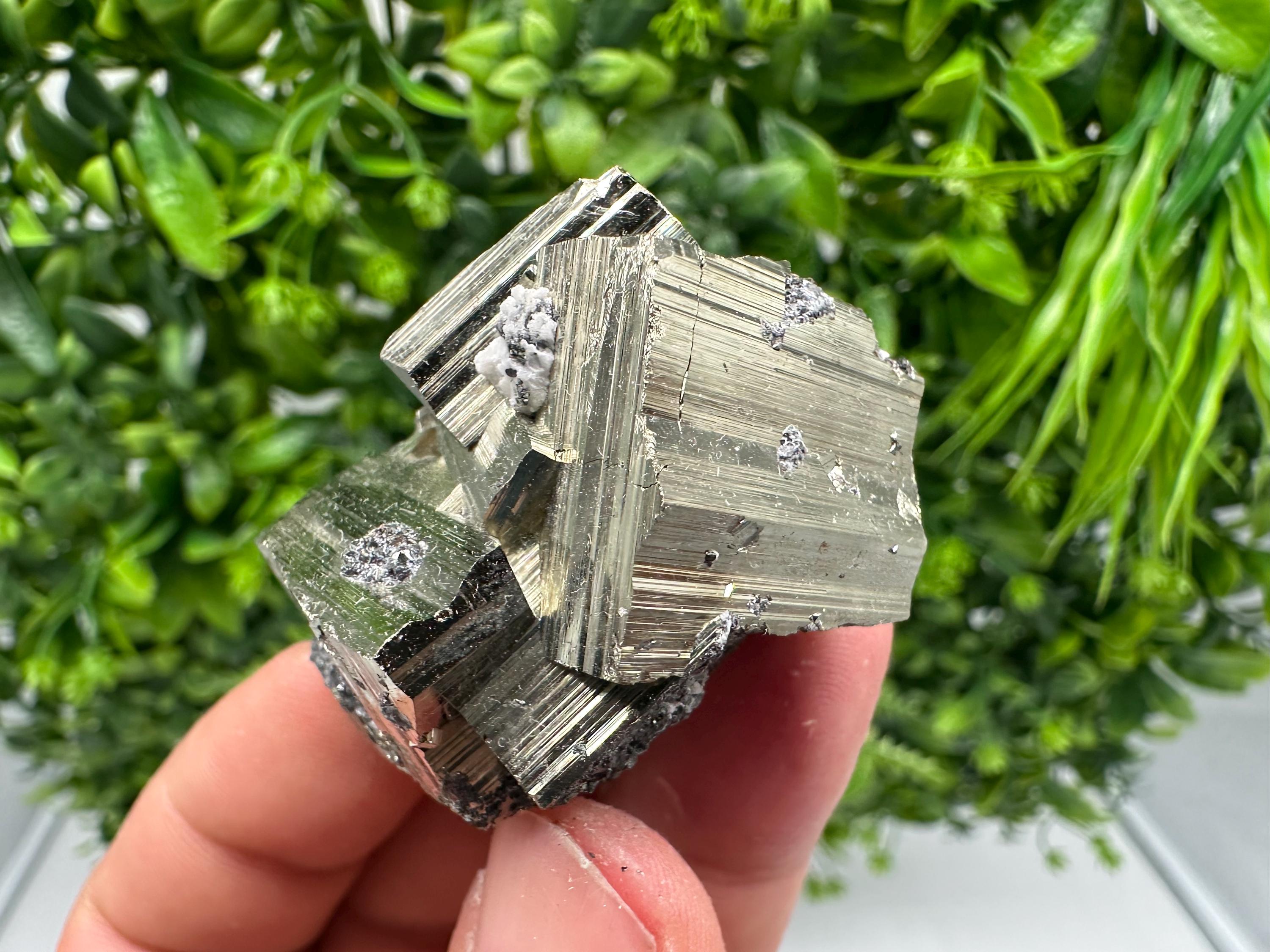 Wonderful Rainbow Pyrite whit Calcite,natural minerals souvenir Crystal,collection stone,rare minerals,home decor,Borieva Bulgaria