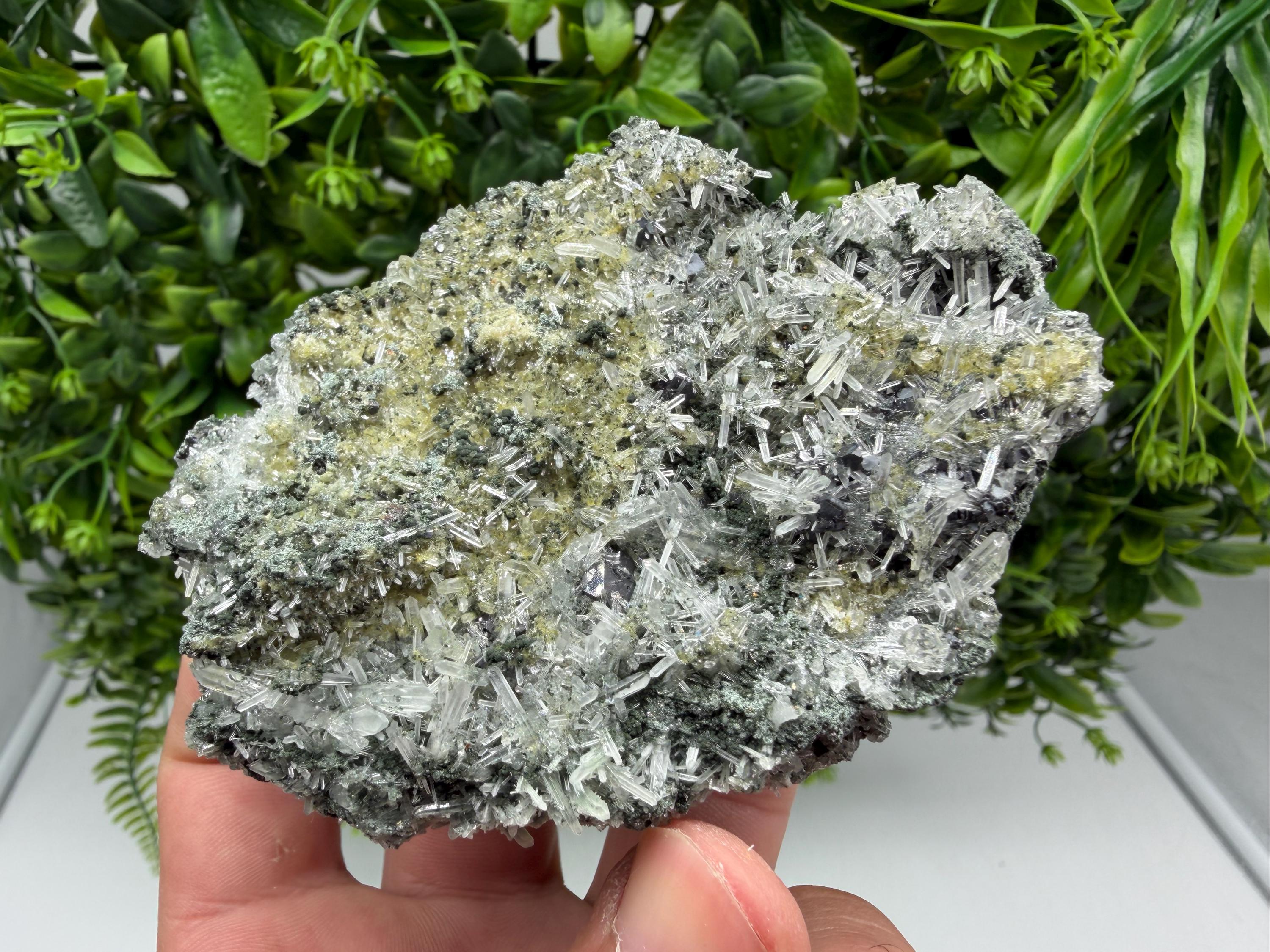 Quartz with Epidote on Matrix, Borieva Mine Bulgaria
