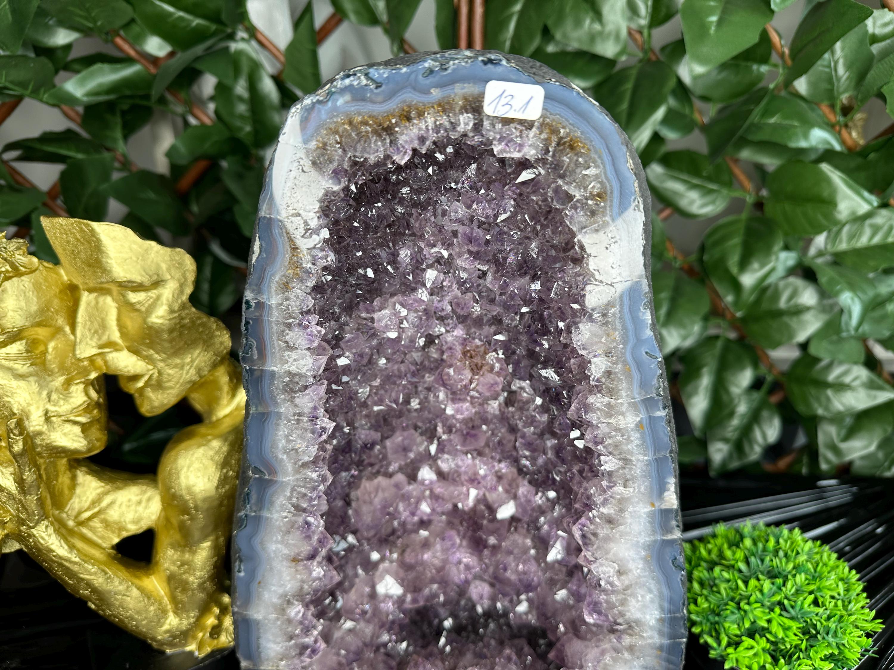 Large Amethyst Geode, Brazil Mineral Specimen, Purple Quartz