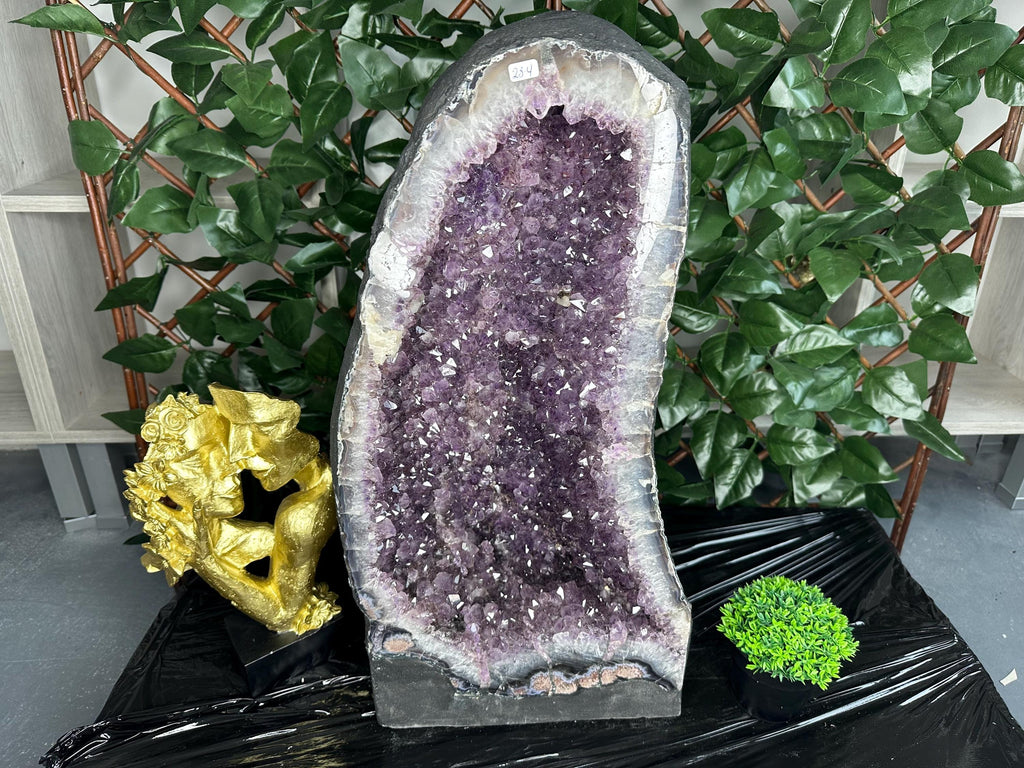 Large Amethyst Geode, Brazil Mineral Specimen, Purple Quartz
