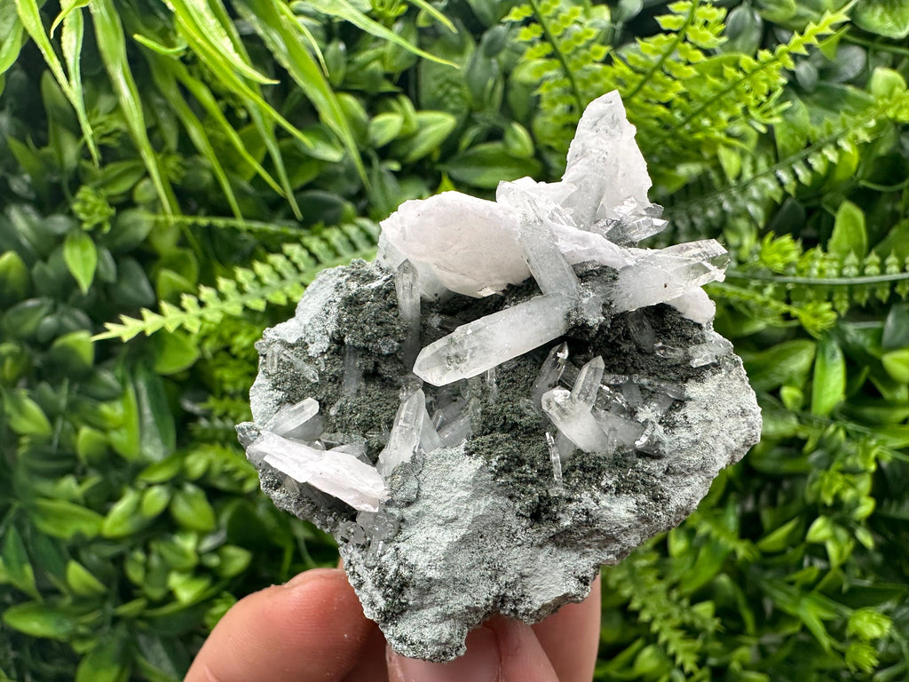 Quartz Chlorite Calcite Mineral Specimen, Borieva Mine Bulgaria