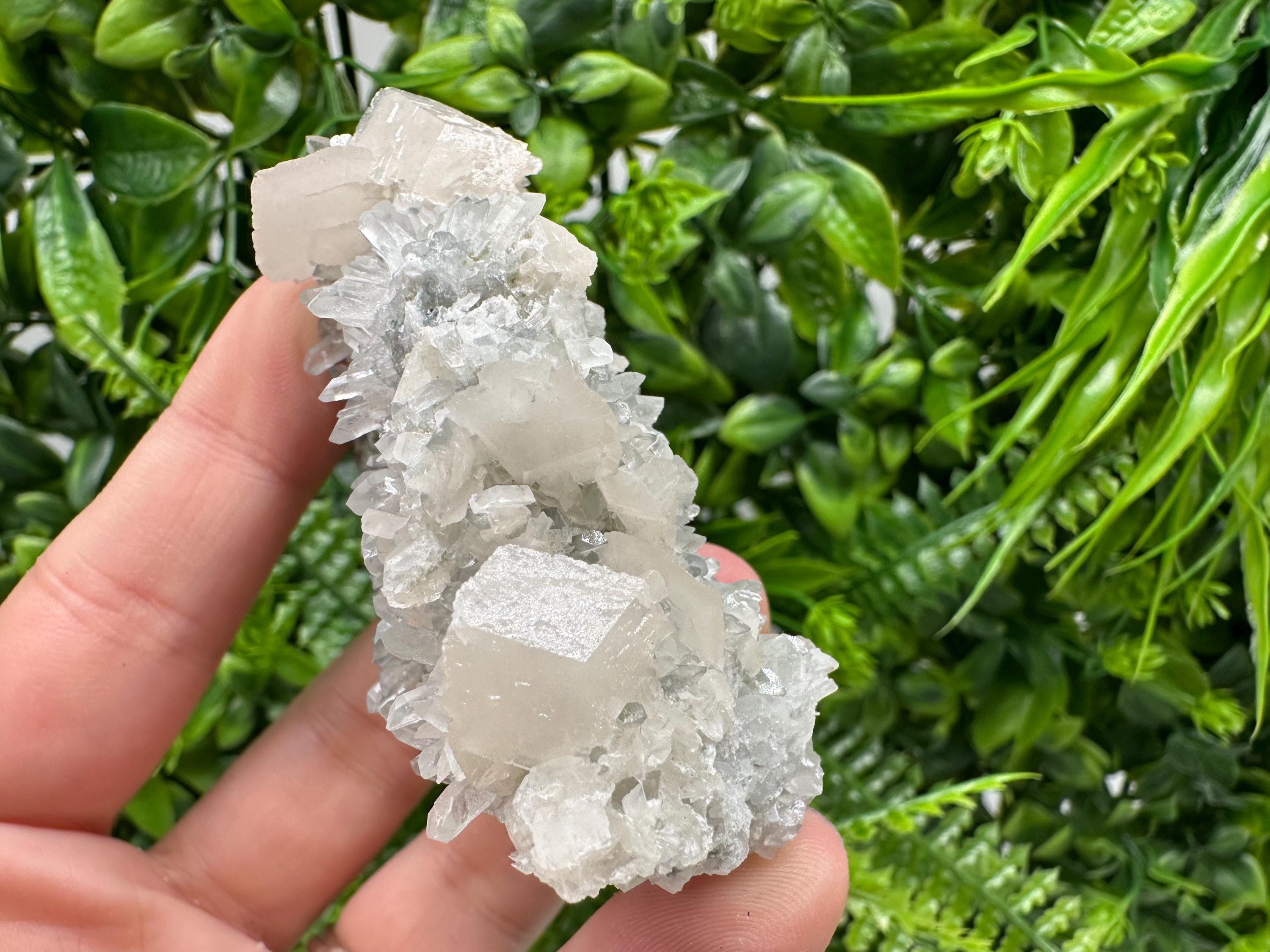 Calcite Quartz on Chlorite Matrix, Bulgaria Mineral Specimen