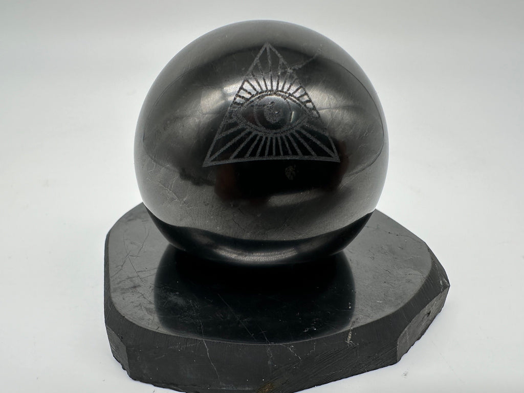 Shungite Sphere 5cm: Polished EMF Protection Crystal
