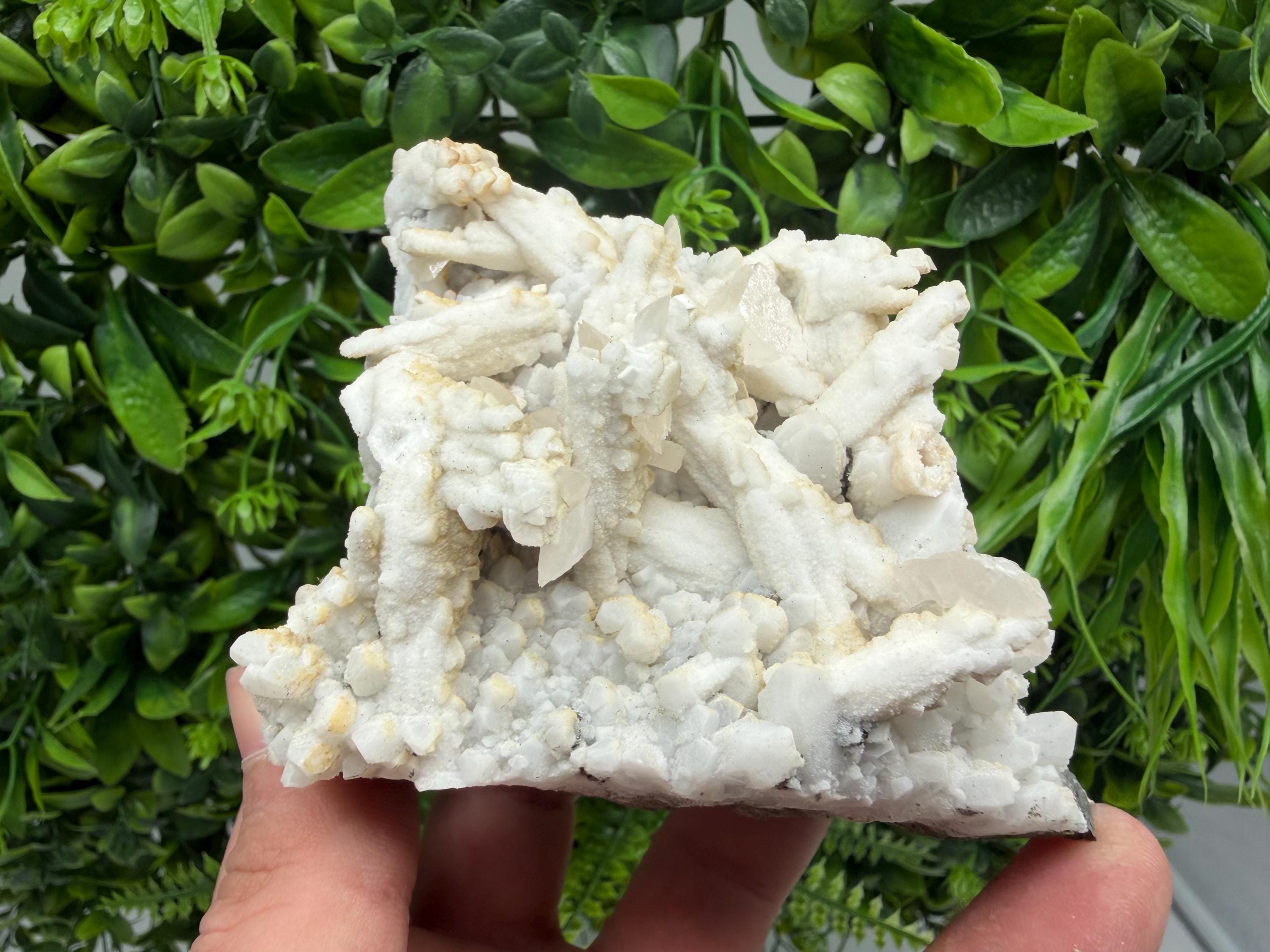 Calcite on Aragonite: Djurcovo Mine, Bulgaria Crystal