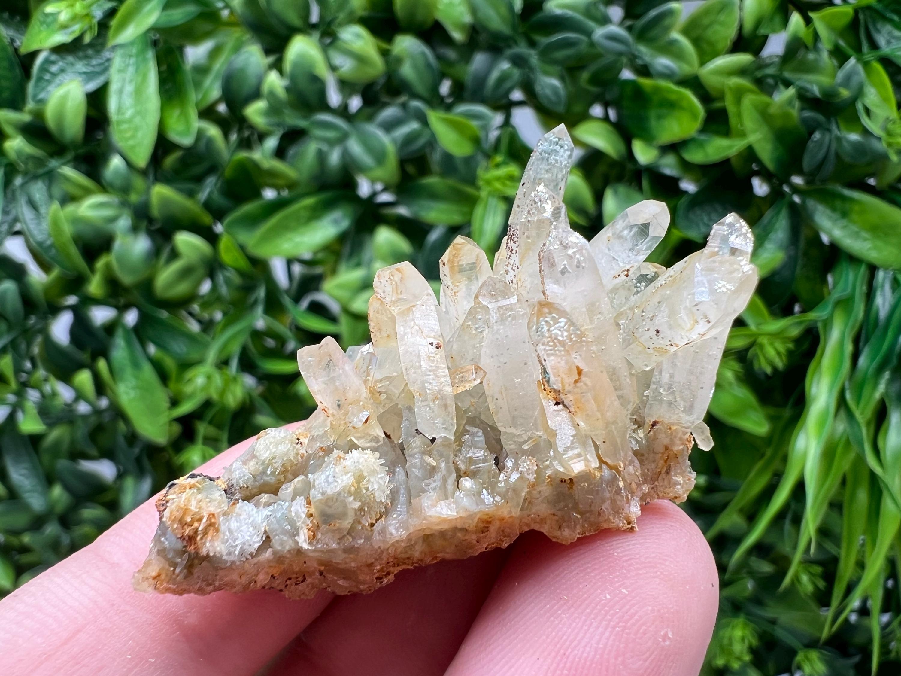 Bulgarian Quartz Mineral Specimen: Iron Oxide Limonite Inclusion