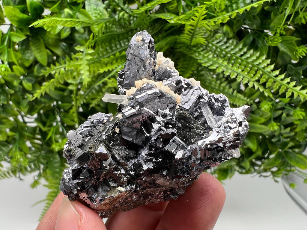 Collected Skeletal GALENA,Sphalerite,Quartz,Calcite from Krushev dol mine,Madan,Bulgaria,natural,collectible mineral specimen home decor
