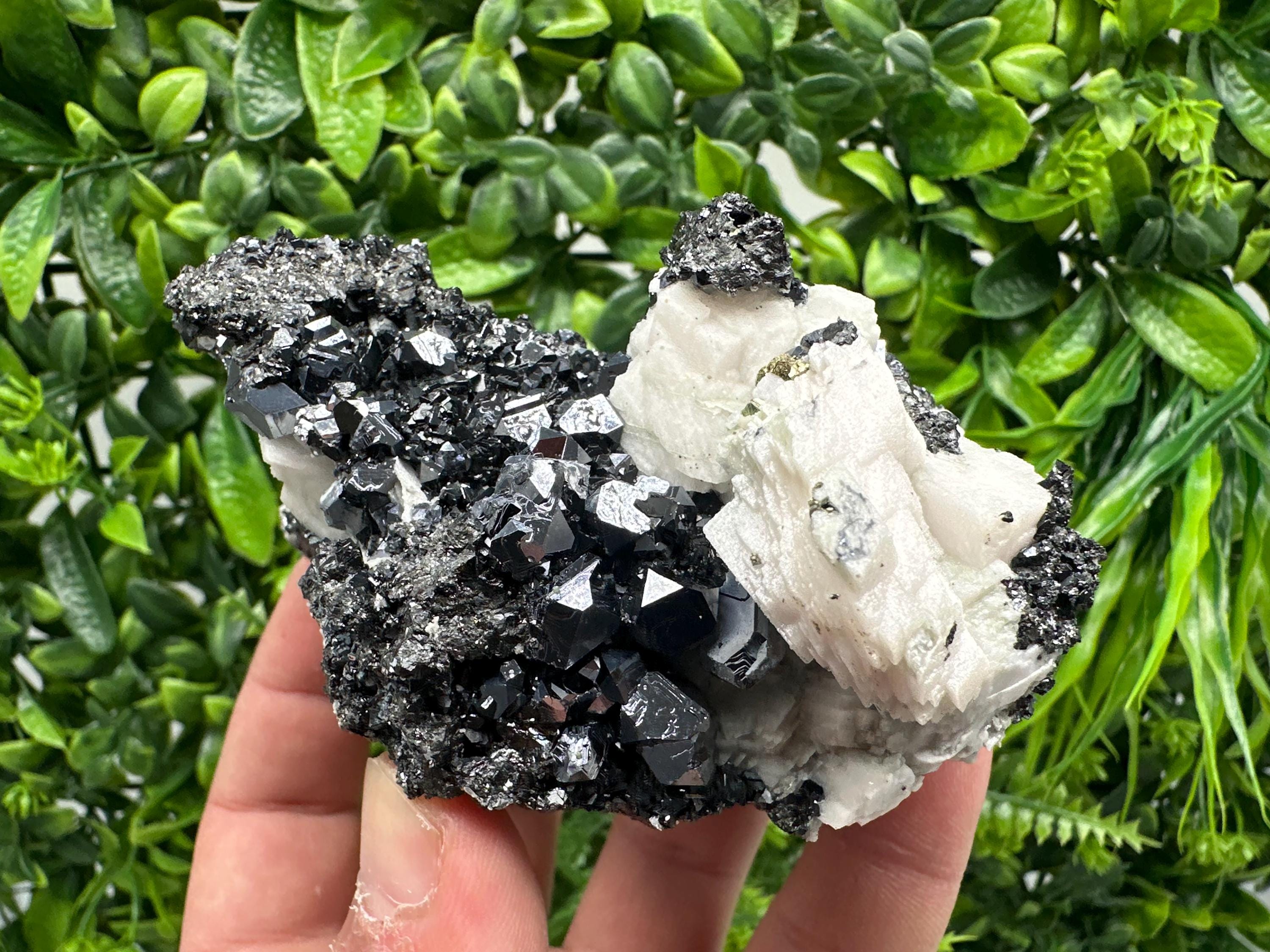 Galena Sphalerite Mineral Specimen: Calcite, Borieva Mine