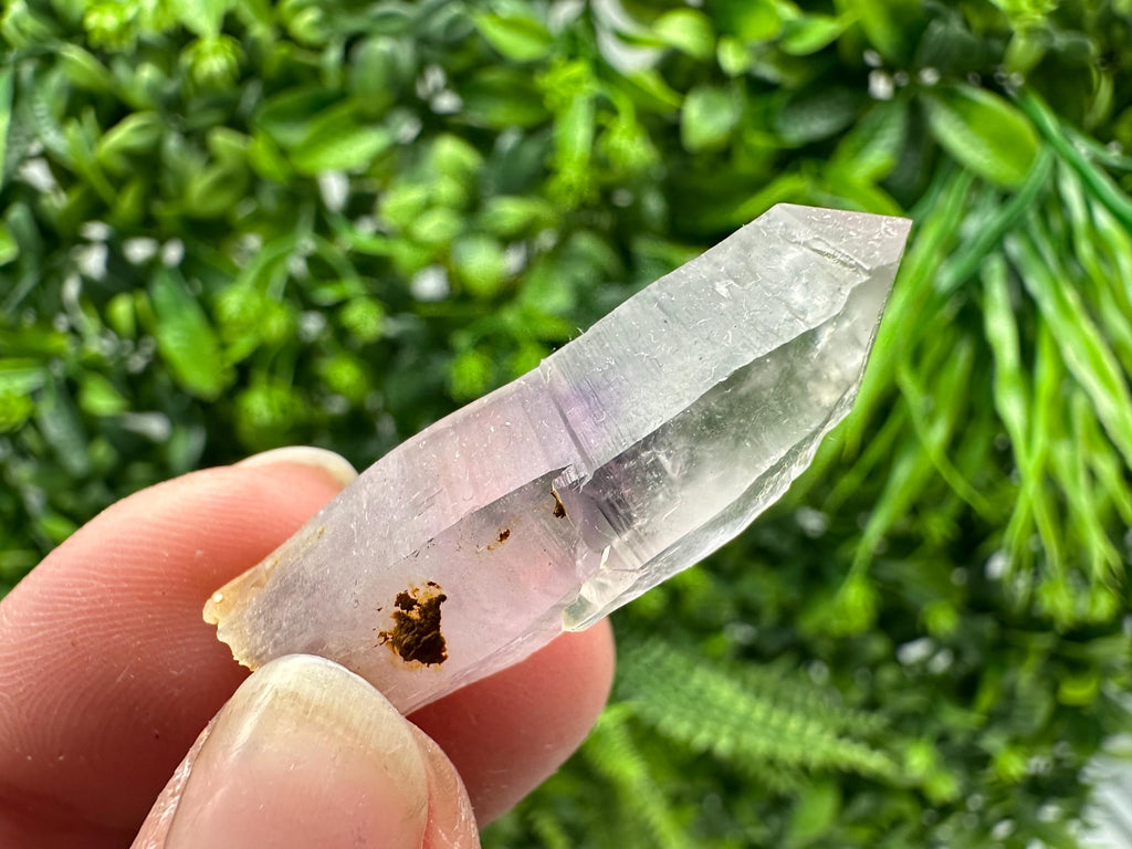 Phantom Amethyst Crystal with Cerussite, Bulgarian Mineral Specimen