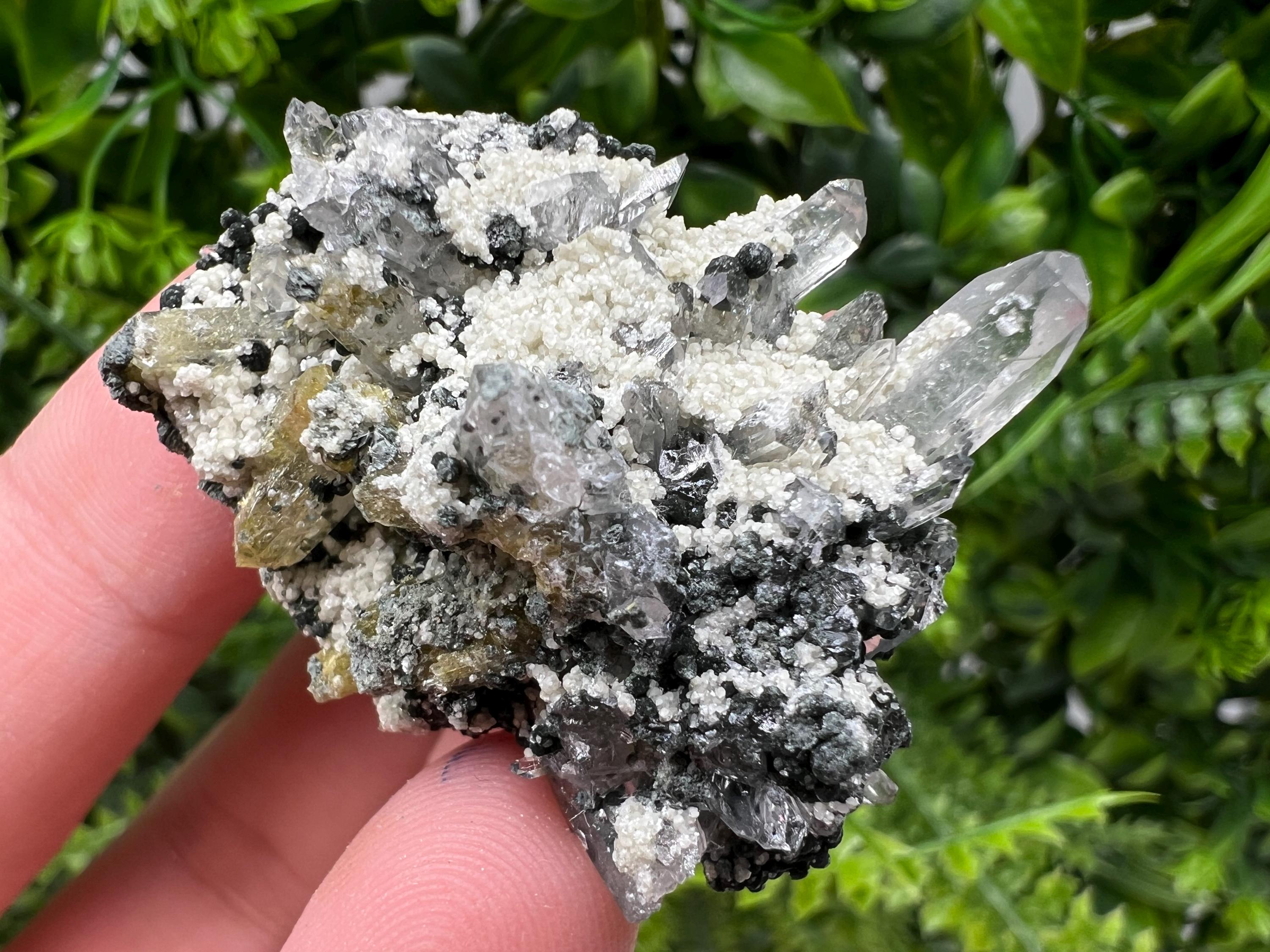 Chlorite Epidote Quartz Mineral Specimen, Bulgaria Home Decor Stone