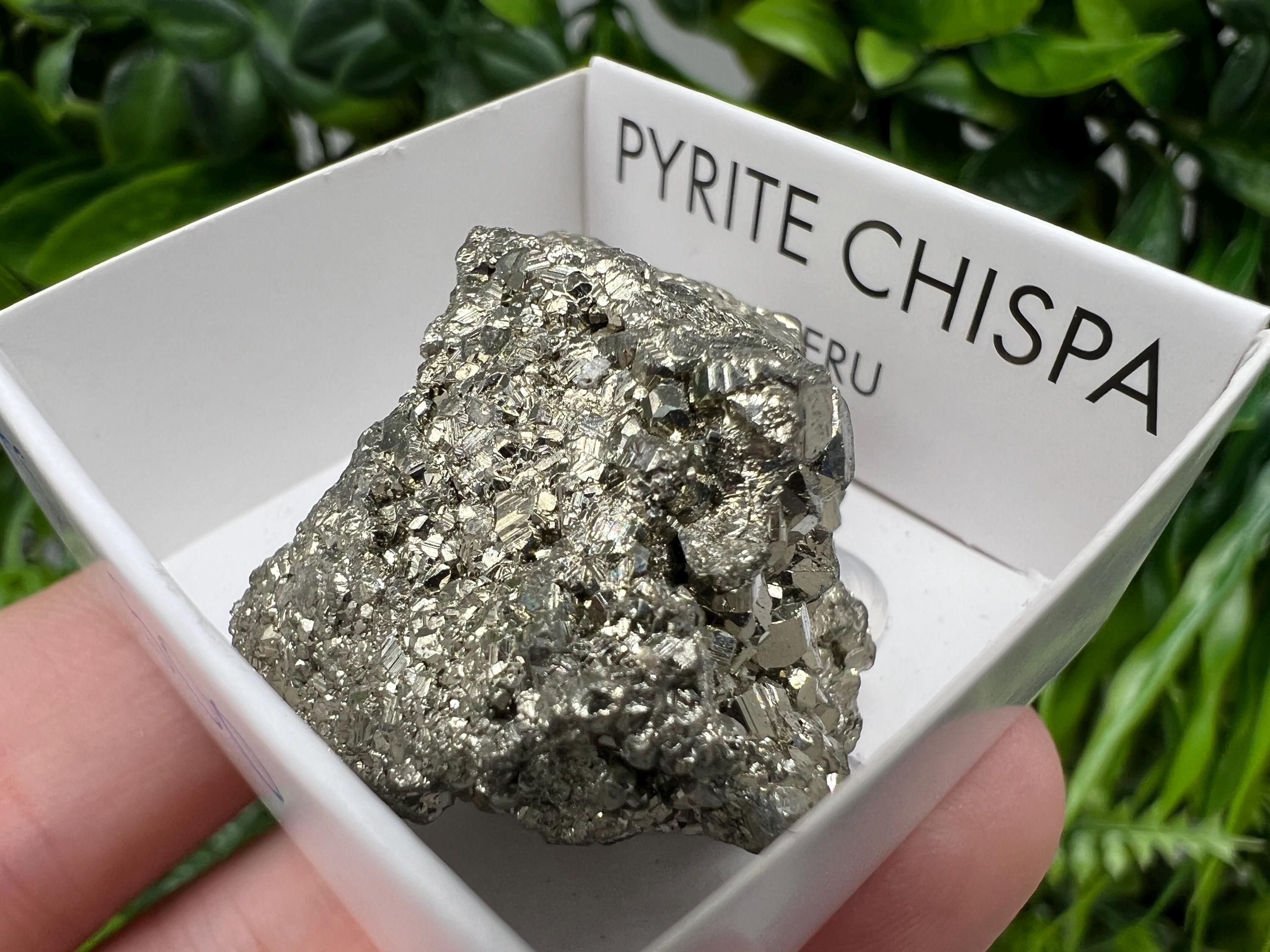 Peruvian Pyrite Cube: Natural Gold Mineral Specimen, Home Decor (3.5/3.5cm